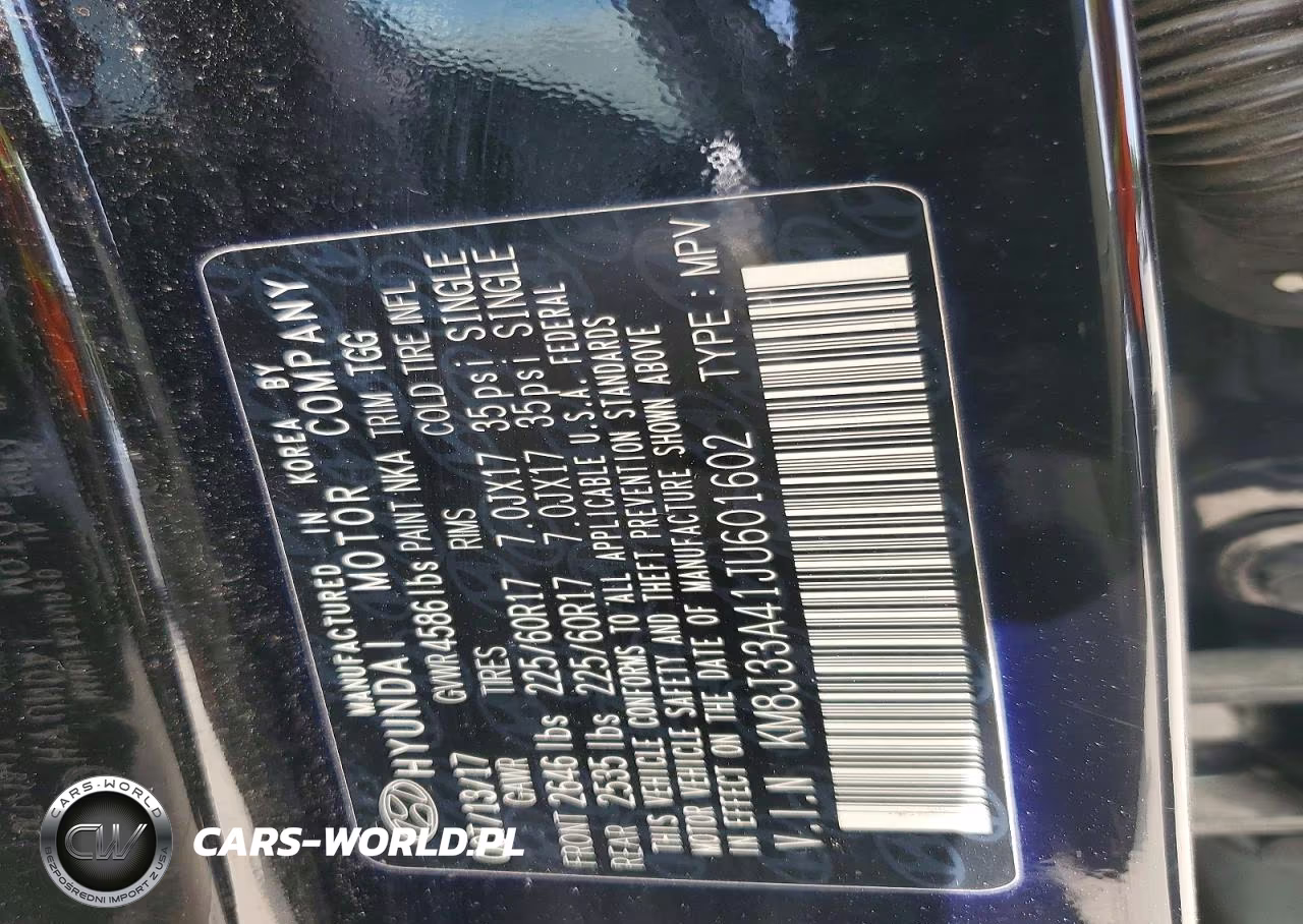 2018 Hyundai Tucson Sel VIN:KM8J33A41JU601602 - 13
