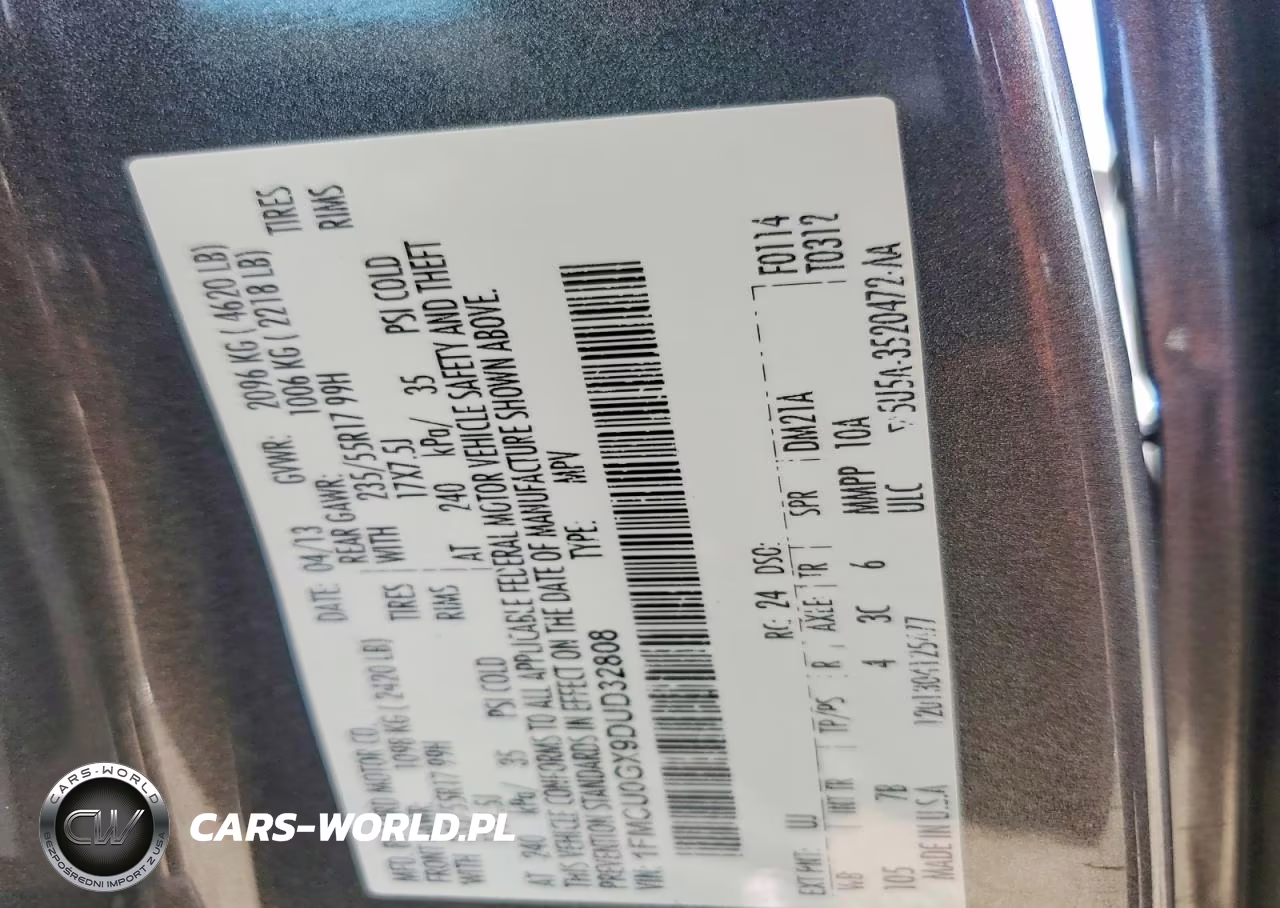 2013 Ford Escape Se VIN:1FMCU0GX9DUD32808 - 13