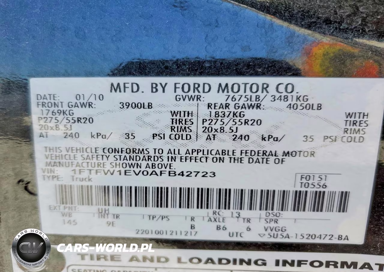 2010 Ford F150 Supercrew VIN:1FTFW1EV0AFB42723 - 12