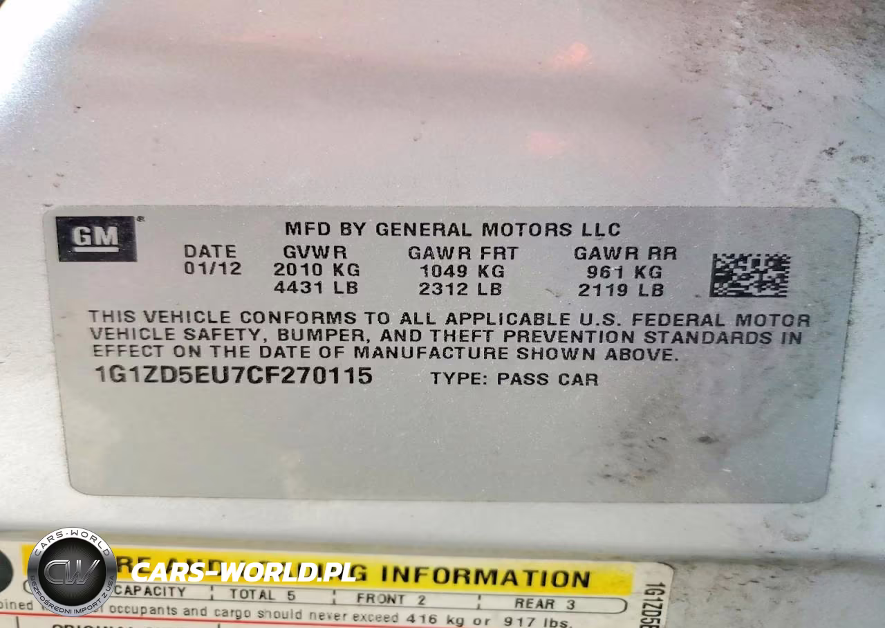 2012 Chevrolet Malibu 2Lt VIN:1G1ZD5EU7CF270115 - 12