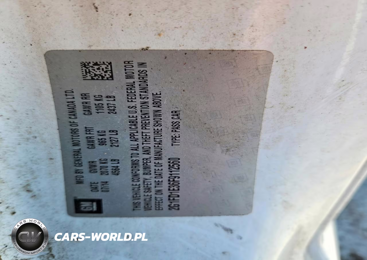 2015 Chevrolet Camaro Lt VIN:2G1FD1E36F9112560 - 12