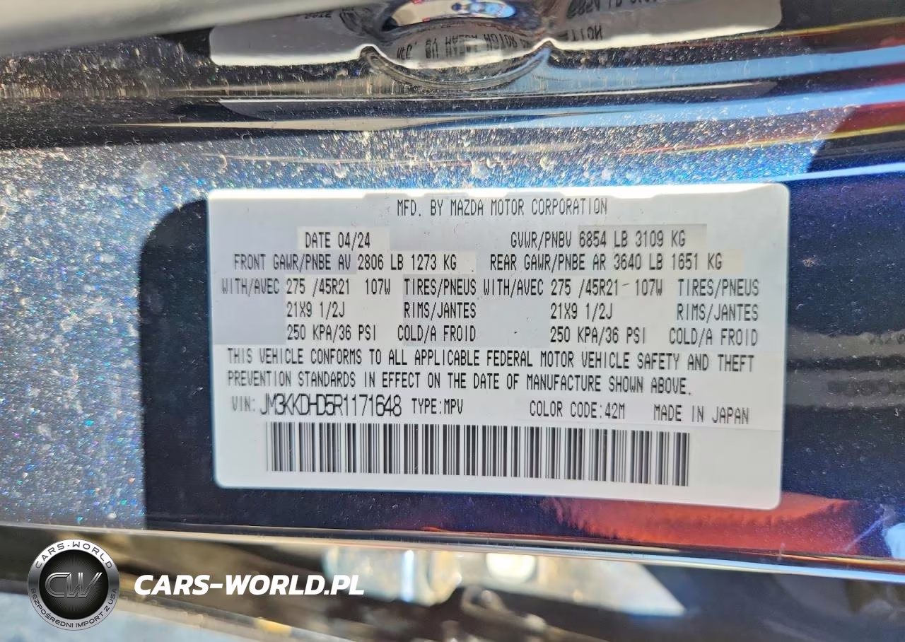 2024 Mazda Cx-90 Premium VIN:JM3KKDHD5R1171648 - 13