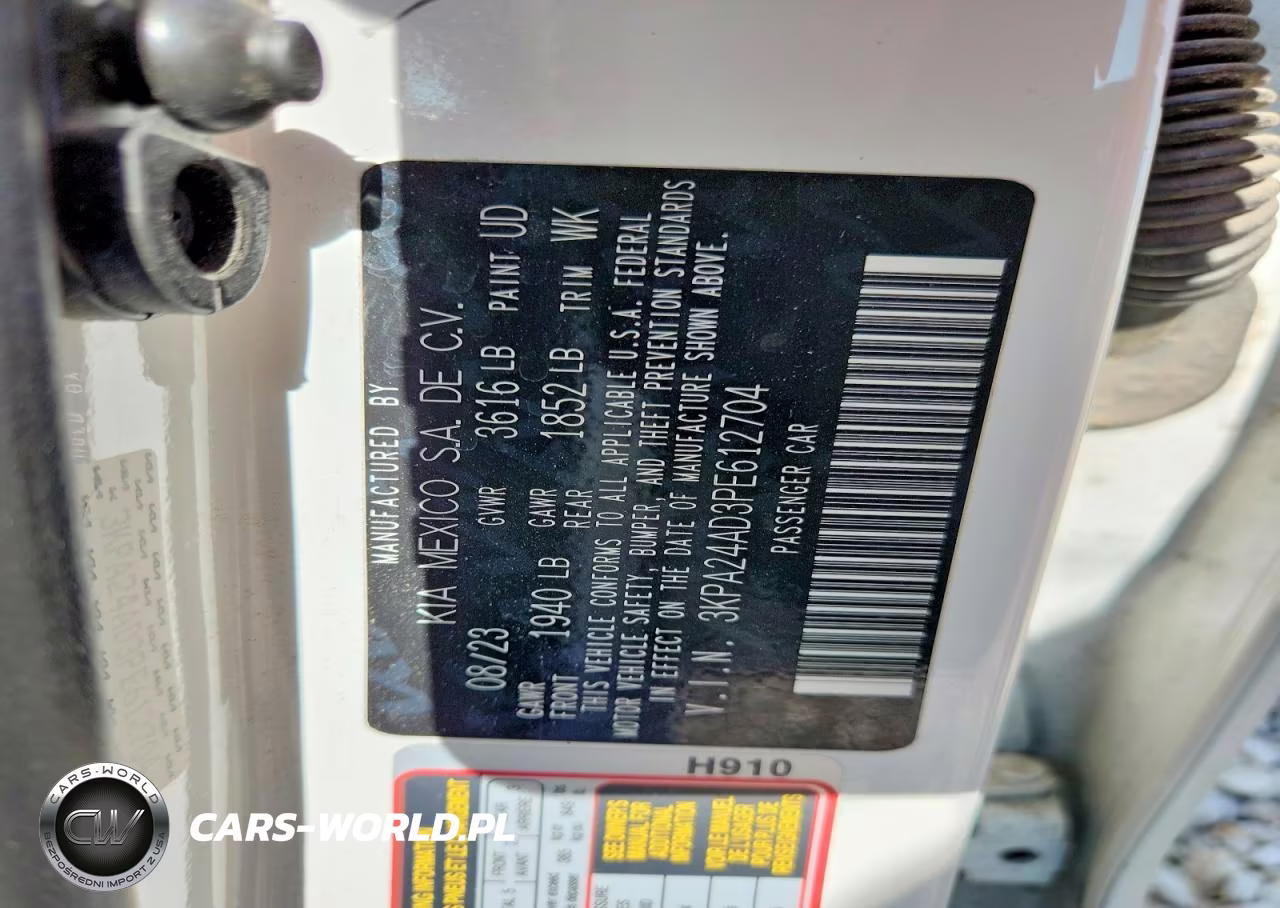 2023 Kia Rio S VIN:3KPA24AD3PE612704 - 12