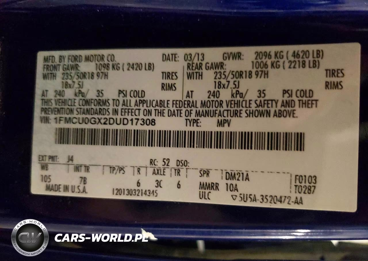 2013 Ford Escape Se VIN:1FMCU0GX2DUD17308 - 13