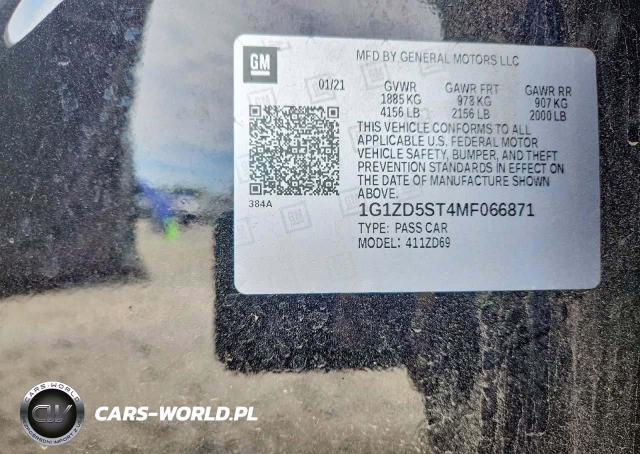 2021 Chevrolet Malibu Lt VIN:1G1ZD5ST4MF066871 - 12