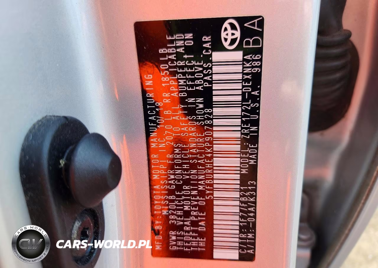 2019 Toyota Corolla Le VIN:5YFBURHE4KP907828 - 13
