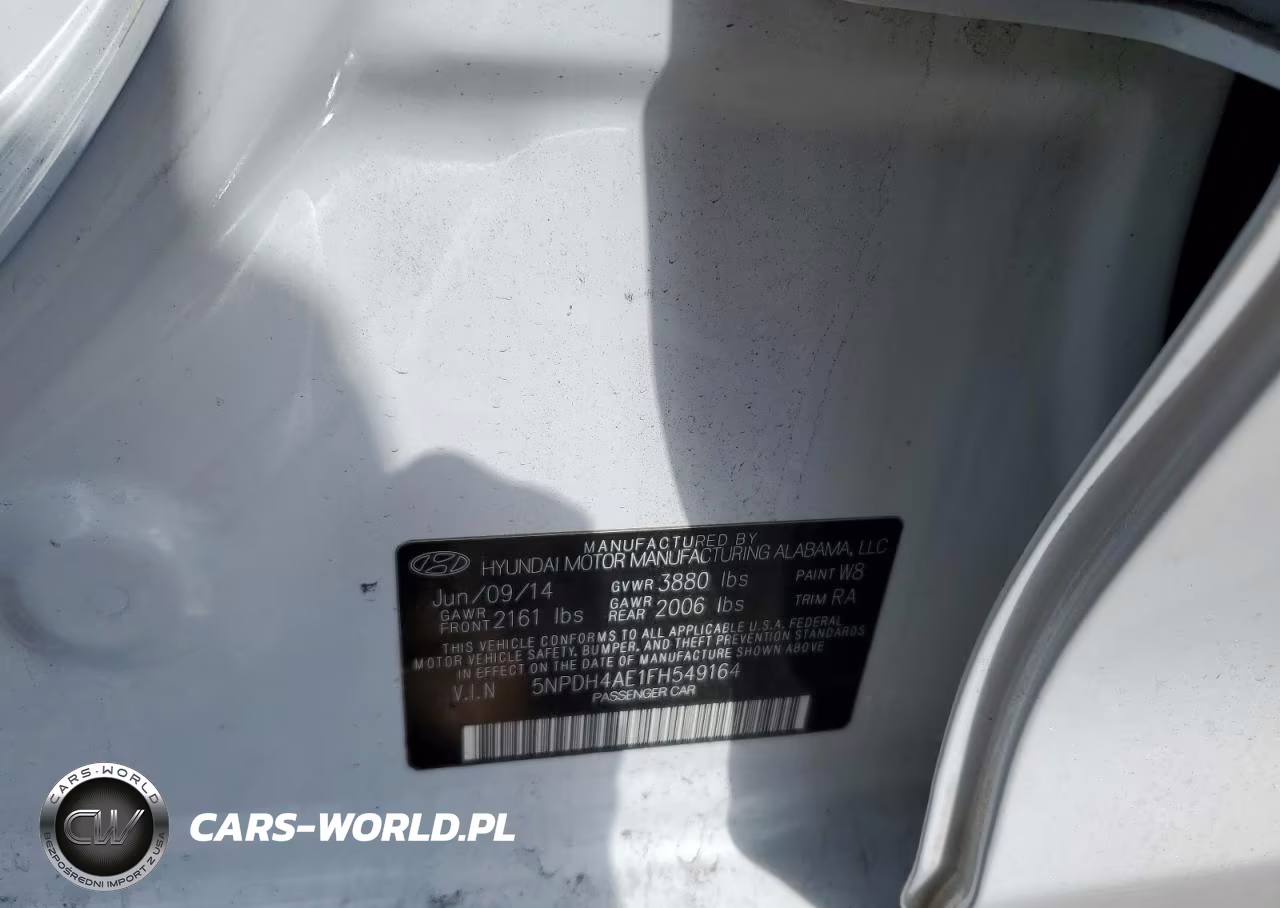 2015 Hyundai Elantra Se VIN:5NPDH4AE1FH549164 - 12
