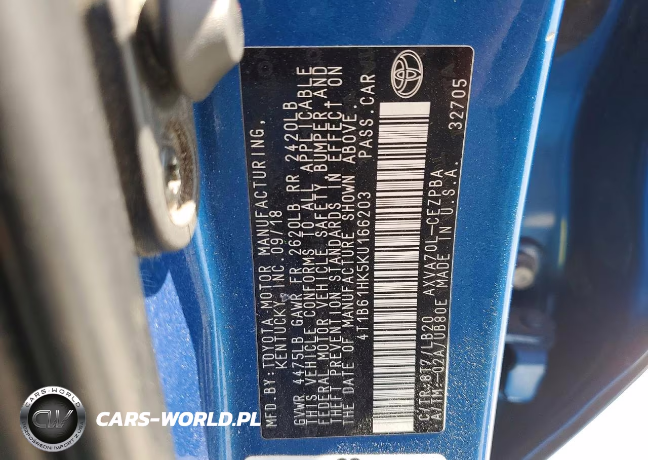 2019 Toyota Camry Xse VIN:4T1B61HK5KU166203 - 12