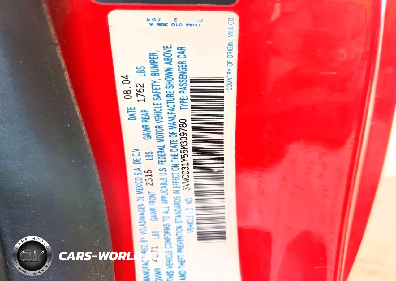 2005 Volkswagen New Beetle Gls VIN:3VWCD31Y55M309780 - 12