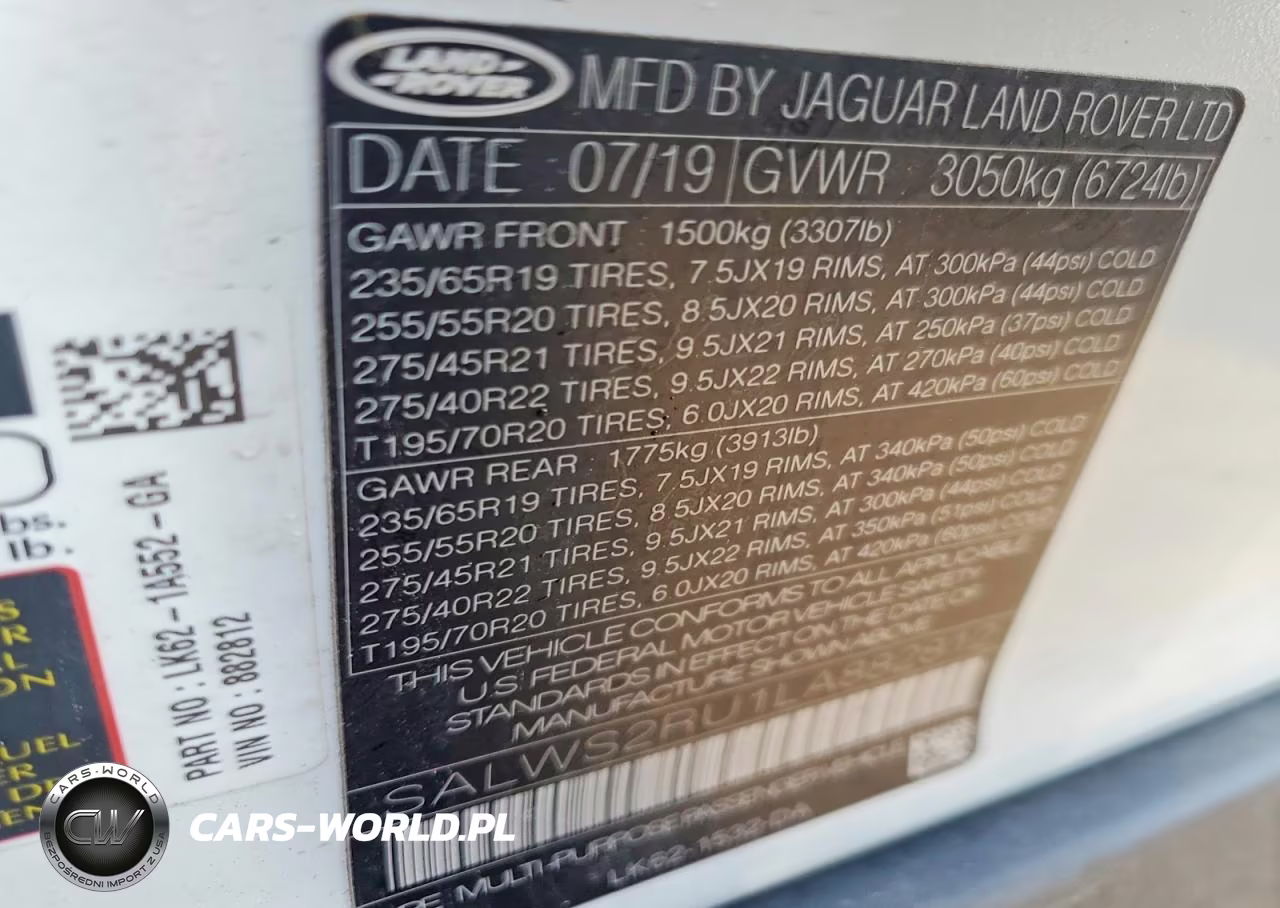 2020 Land Rover Range Rover Sport VIN:SALWS2RU1LA882812 - 13