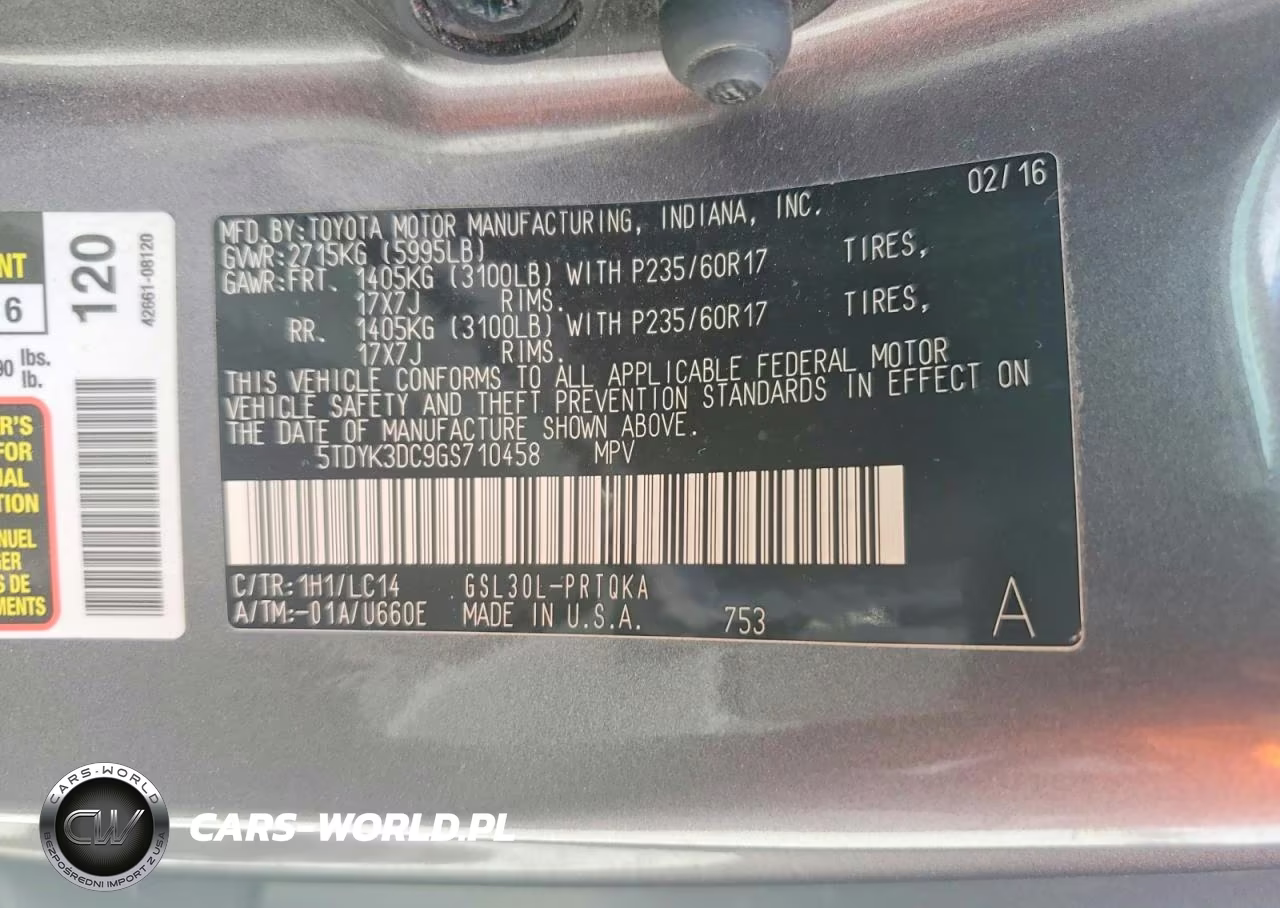 2016 Toyota Sienna Xle 8-Passenger VIN:5TDYK3DC9GS710458 - 13