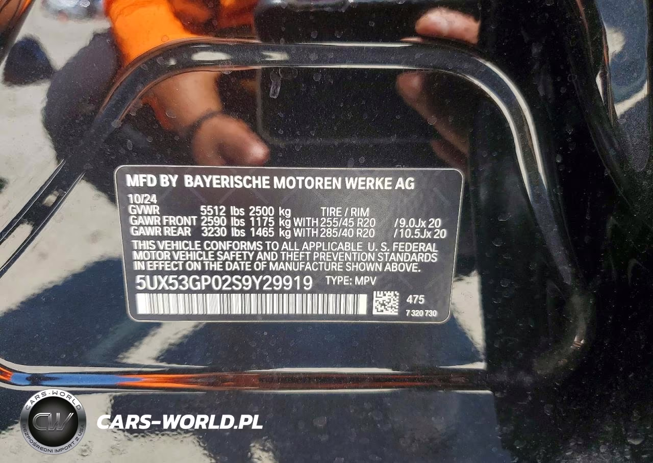 2025 BMW X3 30 xDrive VIN:5UX53GP02S9Y29919 - 13