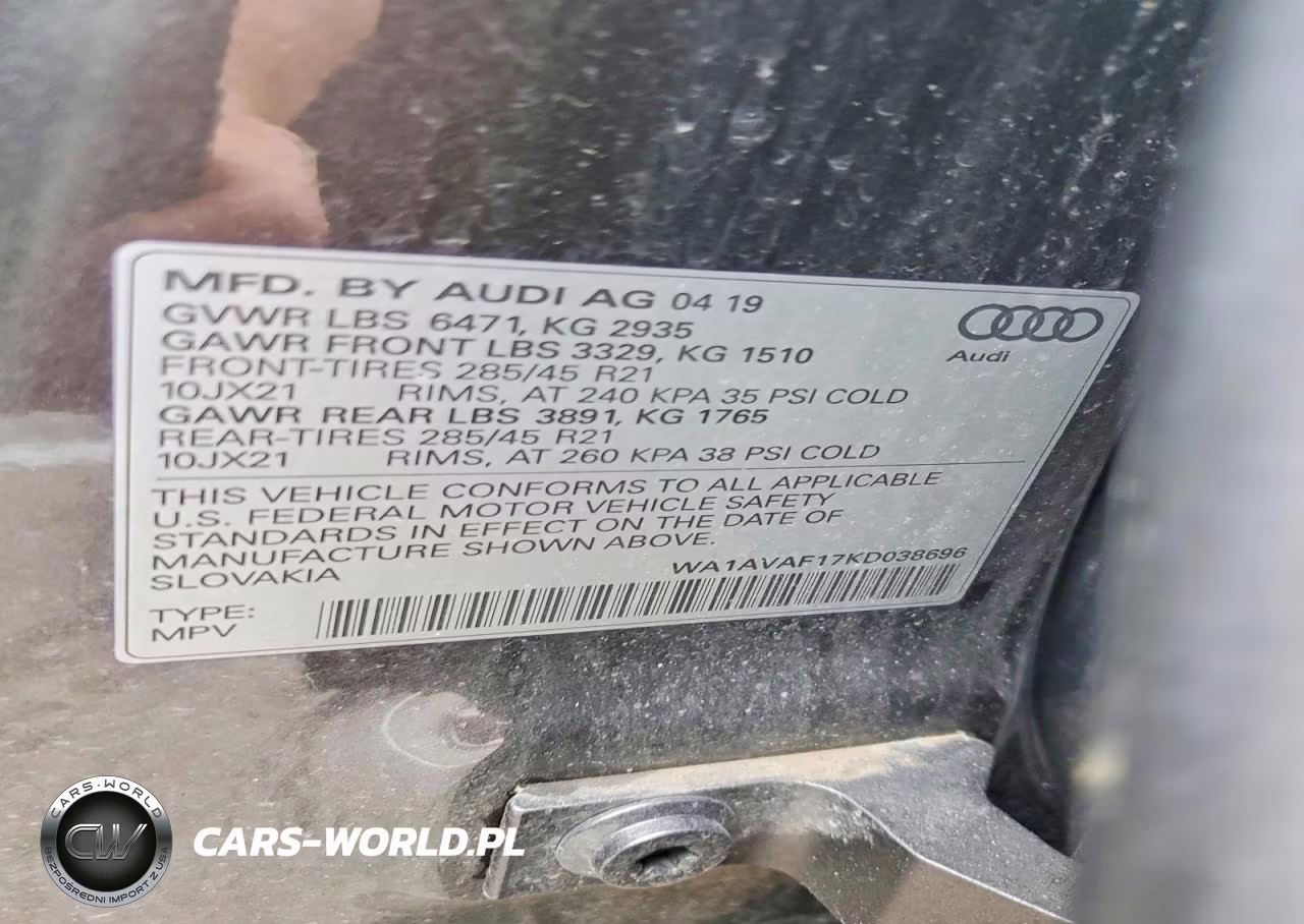 2019 Audi Q8 Premium VIN:WA1AVAF17KD038696 - 13