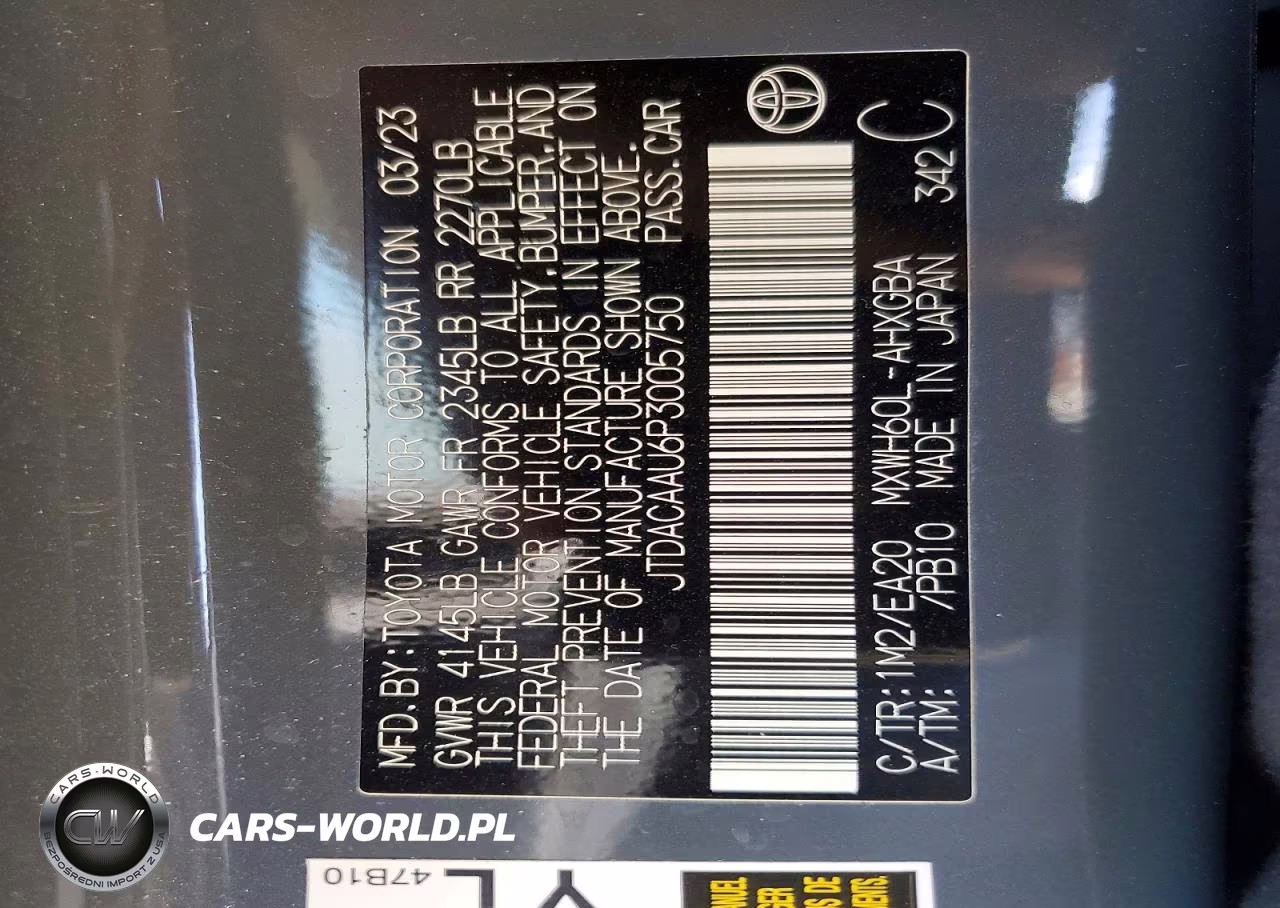 2023 Toyota Prius Xle VIN:JTDACAAU6P3005750 - 12
