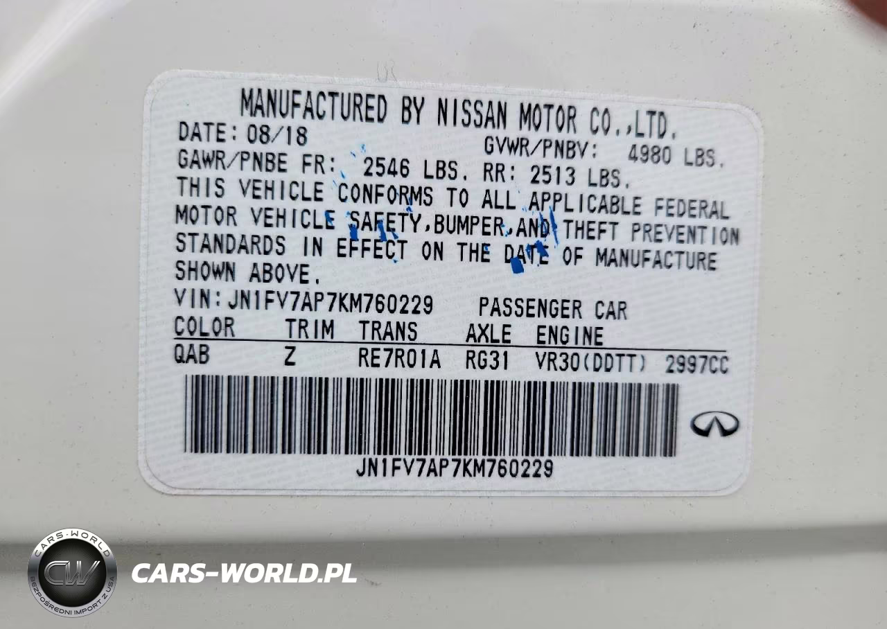 2019 Infiniti Q50 Red Sport 400 VIN:JN1FV7AP7KM760229 - 13