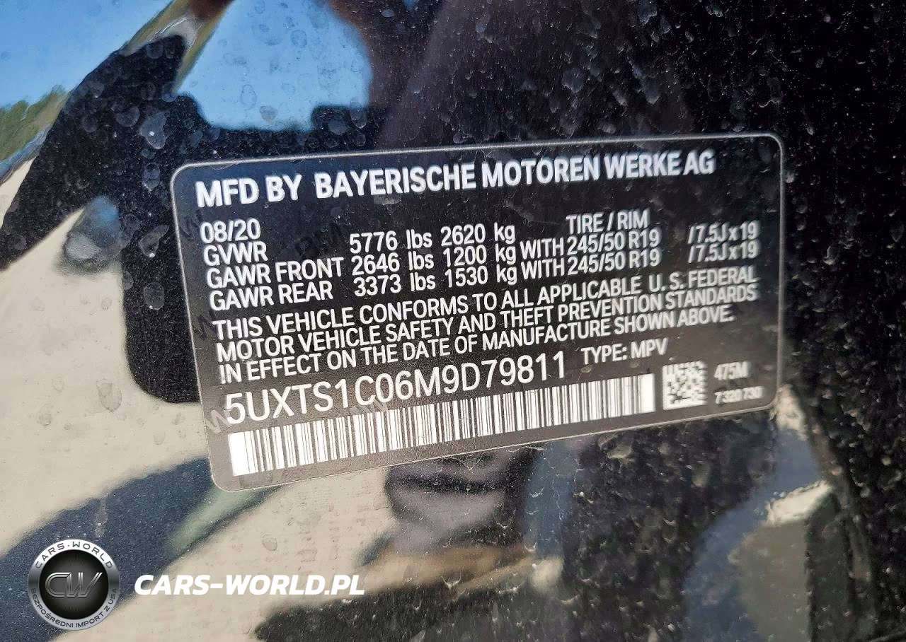 2021 BMW X3 xDrive30E VIN:5UXTS1C06M9D79811 - 14