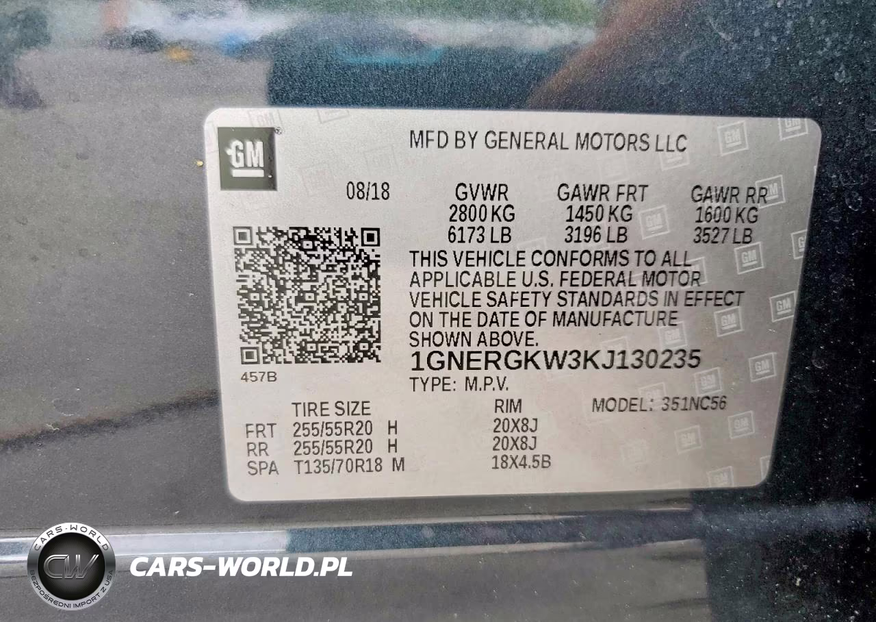 2019 Chevrolet Traverse Lt VIN:1GNERGKW3KJ130235 - 13