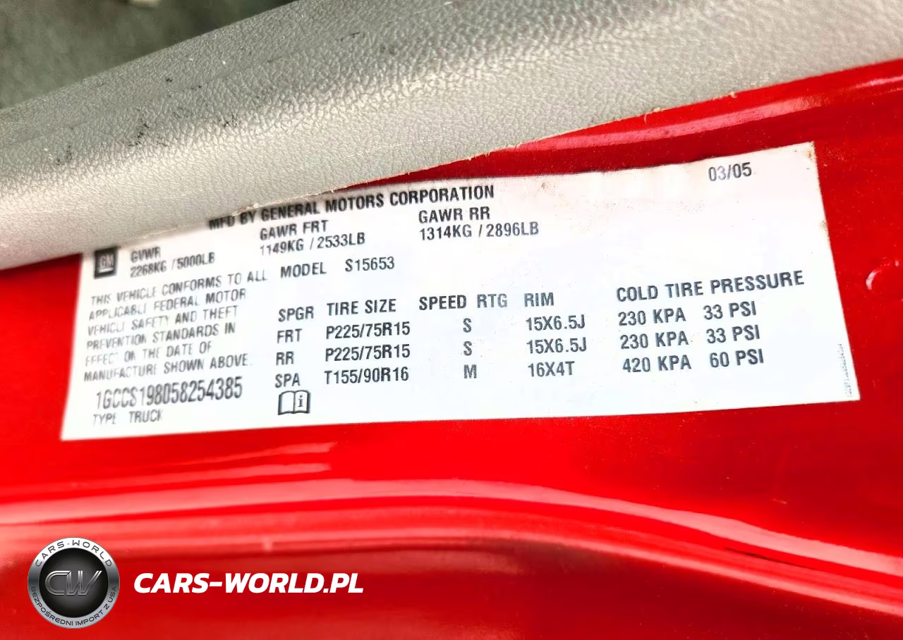 2005 Chev Colorado VIN:1GCCS198058254385 - 13