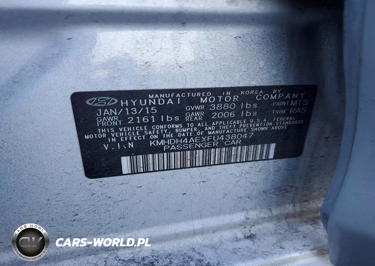 2015 Hyundai Elantra Se VIN:KMHDH4AEXFU438047 - 13
