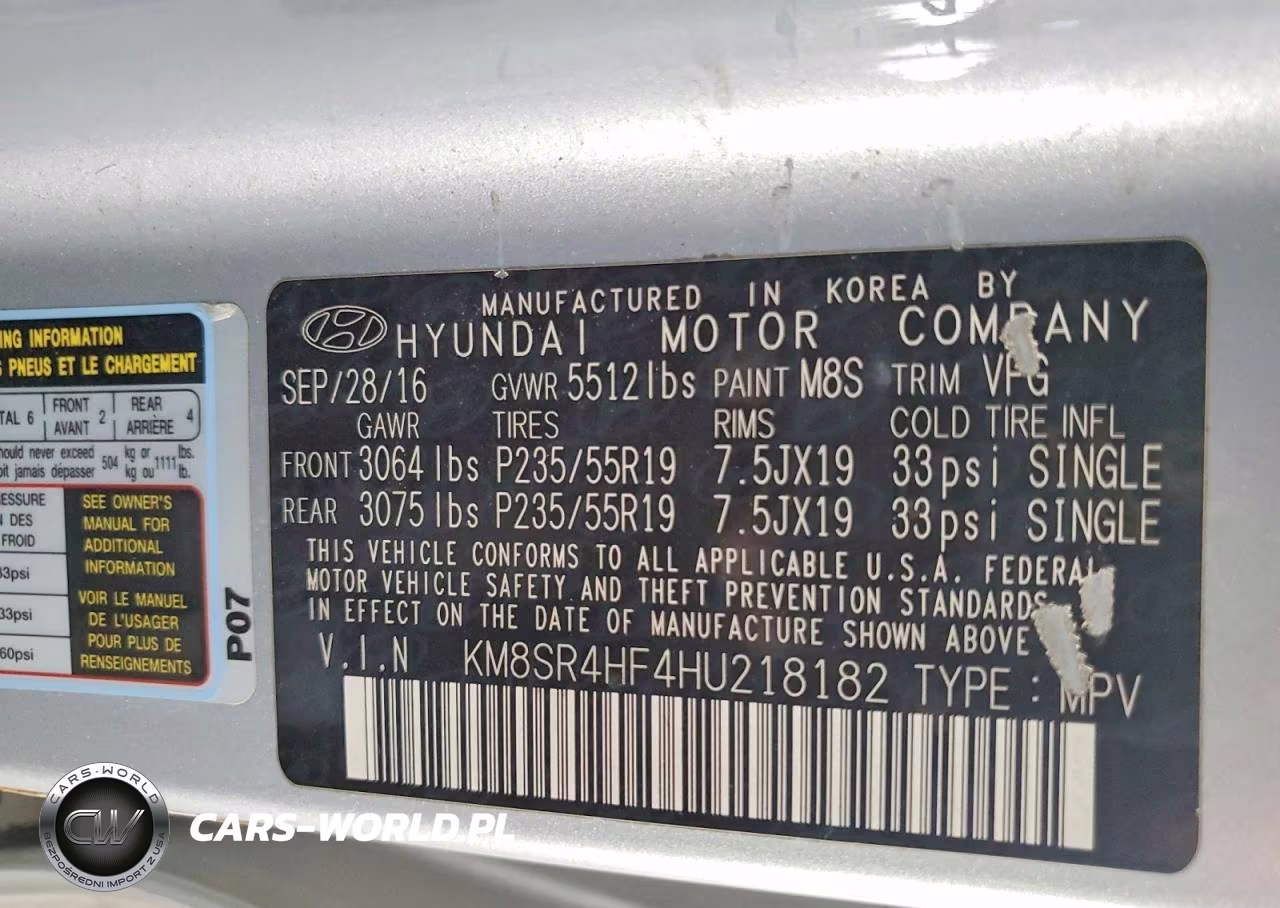 2017 Hyundai Santa Fe Limited Ultimate VIN:KM8SR4HF4HU218182 - 13