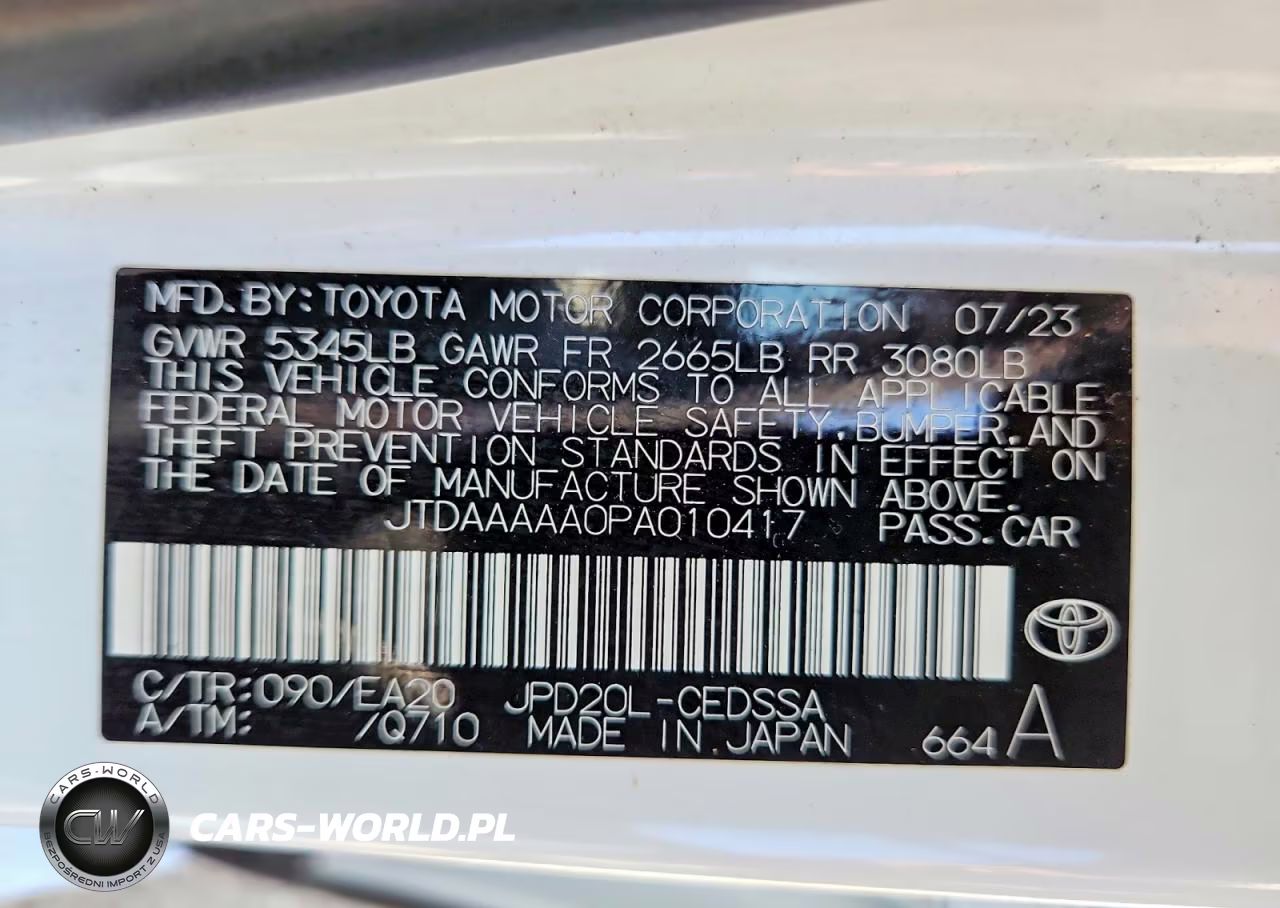2023 Toyota Mirai Xle VIN:JTDAAAAA0PA010417 - 12