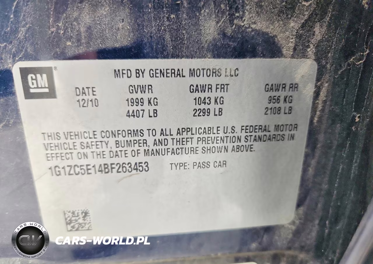 2011 Chevrolet Malibu 1Lt VIN:1G1ZC5E14BF263453 - 12