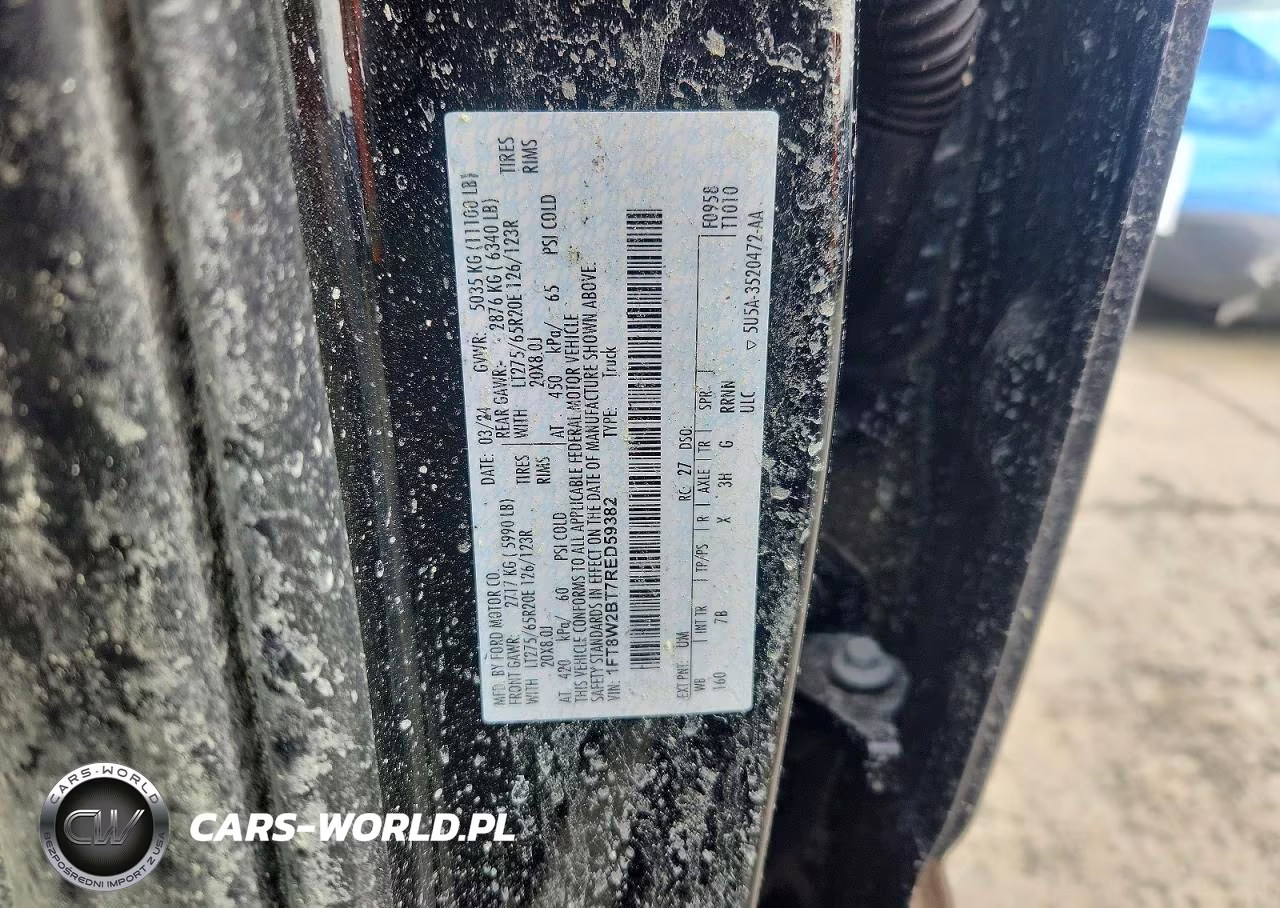 2024 Ford F250 Super Duty VIN:1FT8W2BT7RED59382 - 12
