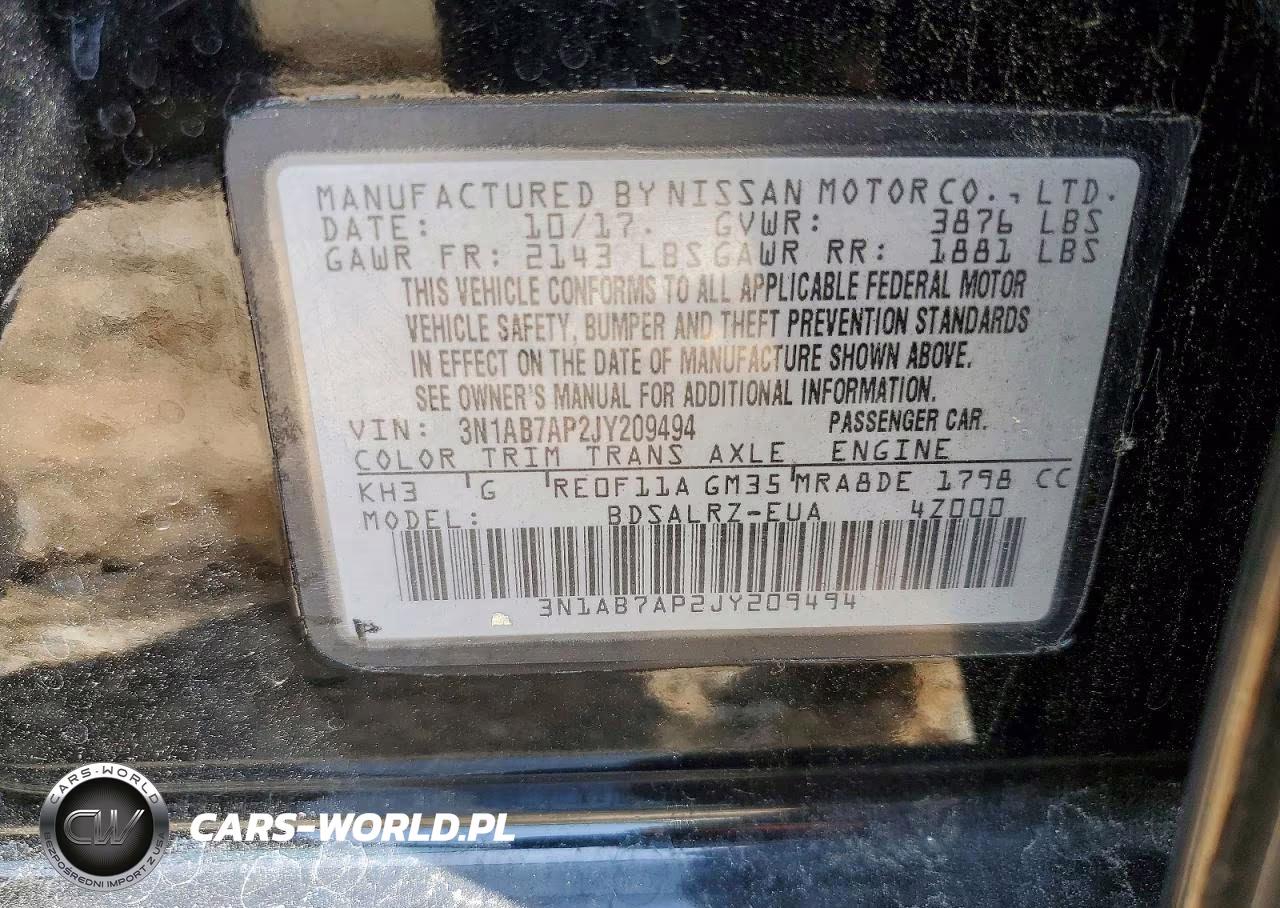 2018 Nissan Sentra S VIN:3N1AB7AP2JY209494 - 12
