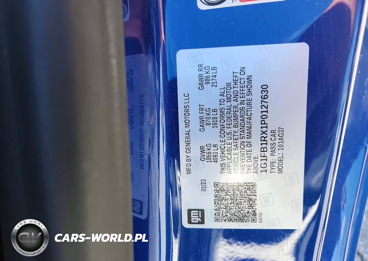2023 Chevrolet Camaro Ls VIN:1G1FB1RX1P0127630 - 12