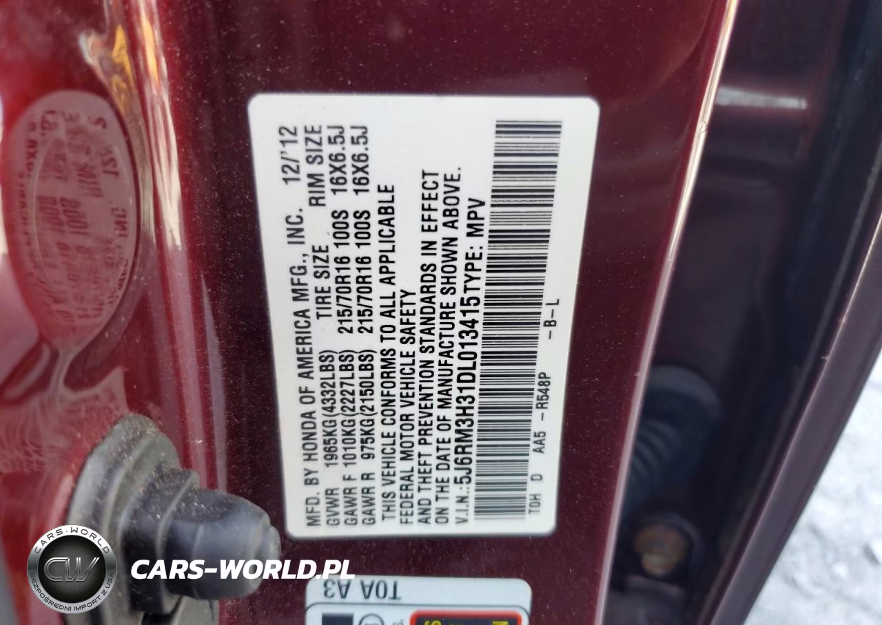 2013 Honda Cr-V VIN:5J6RM3H31DL013415 - 14