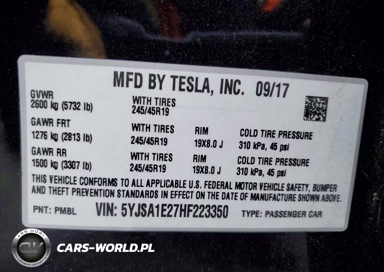 2017 Tesla Model S VIN:5YJSA1E27HF223350 - 12