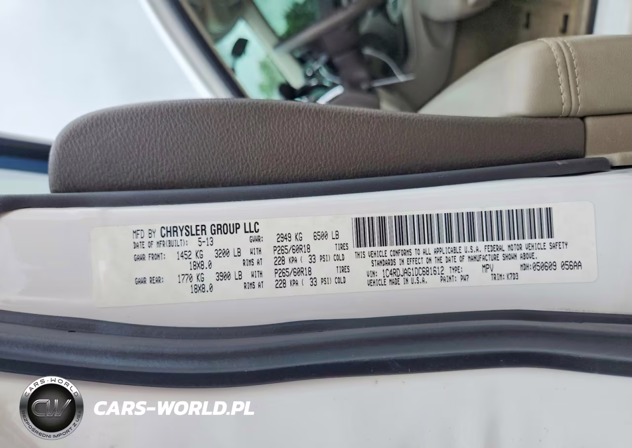 2013 Dodge Durango Sxt VIN:1C4RDJAG1DC681612 - 13