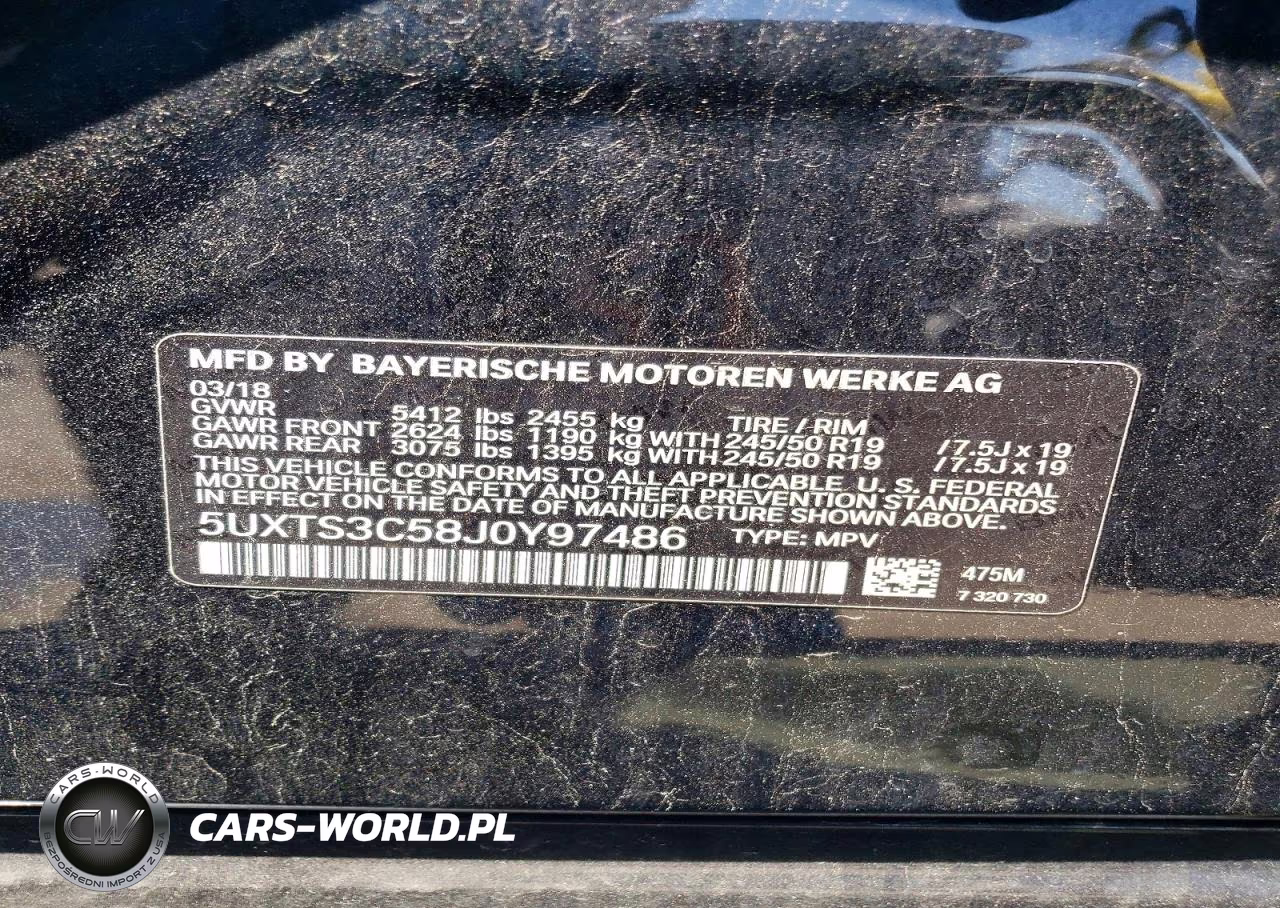 2018 BMW X3 xDrivem40I VIN:5UXTS3C58J0Y97486 - 12
