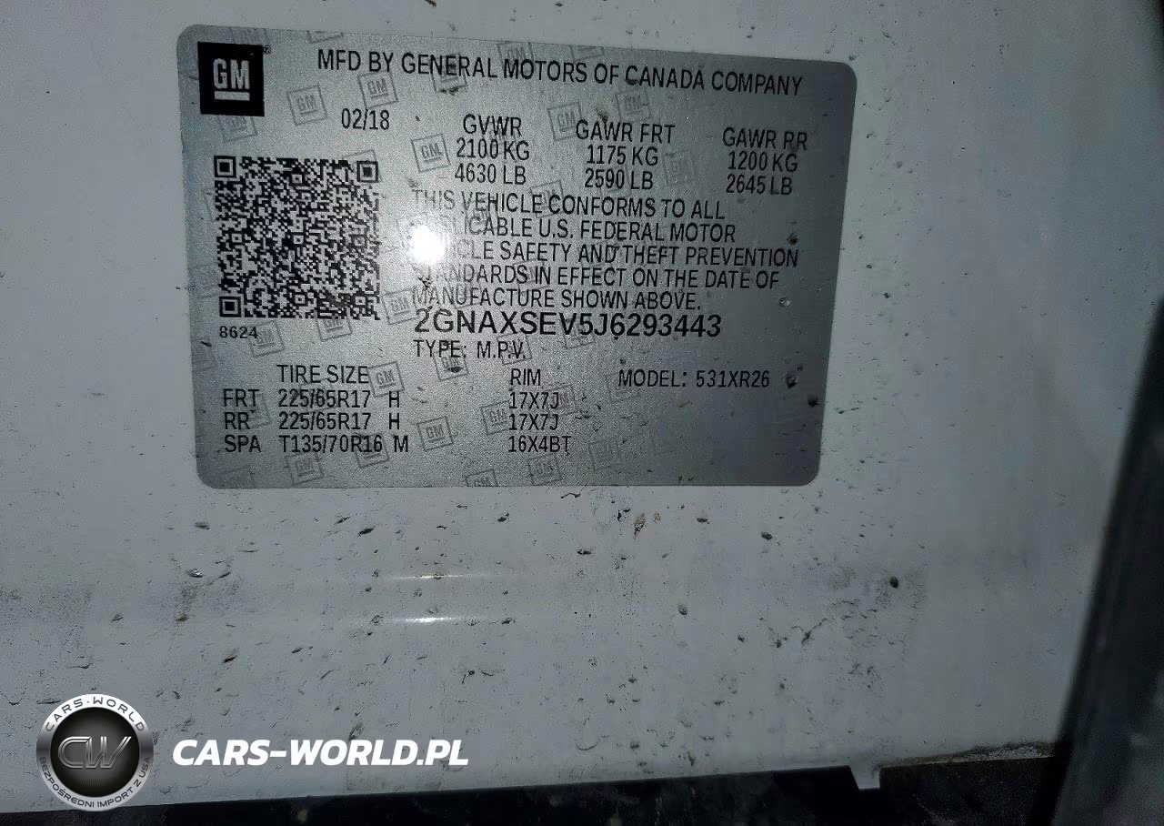 2018 Chevrolet Equinox Lt VIN:2GNAXSEV5J6293443 - 14