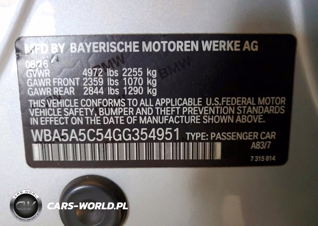 2016 BMW 528 I VIN:WBA5A5C54GG354951 - 13