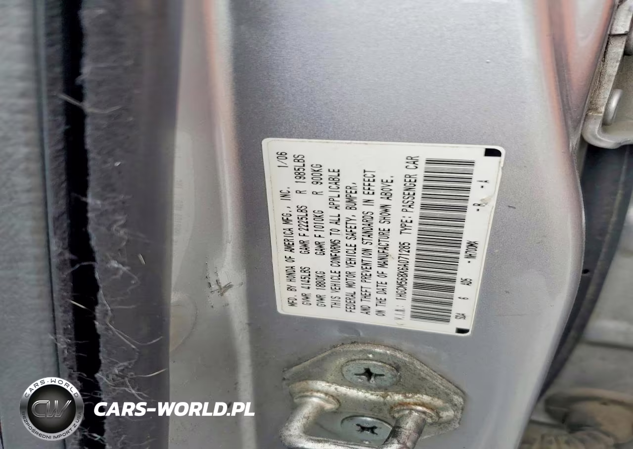 2006 Honda Accord Ex VIN:1HGCM568X6A071285 - 13