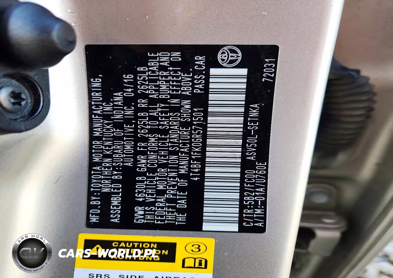 2016 Toyota Camry Le VIN:4T4BF1FK0GR571501 - 12