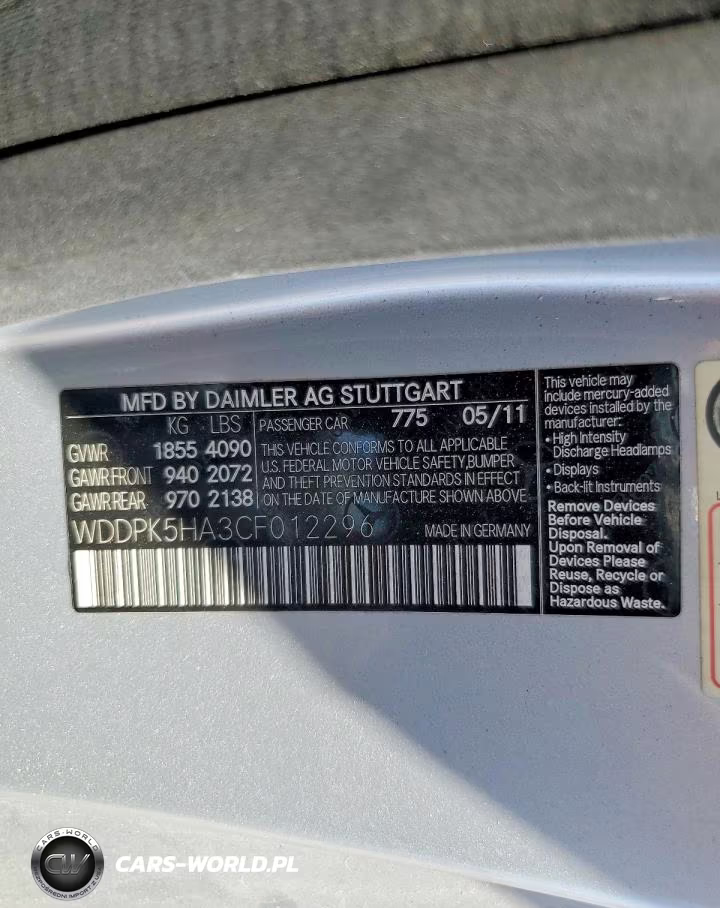 2012 Mercedes-Benz Slk 350 VIN:WDDPK5HA3CF012296 - 13