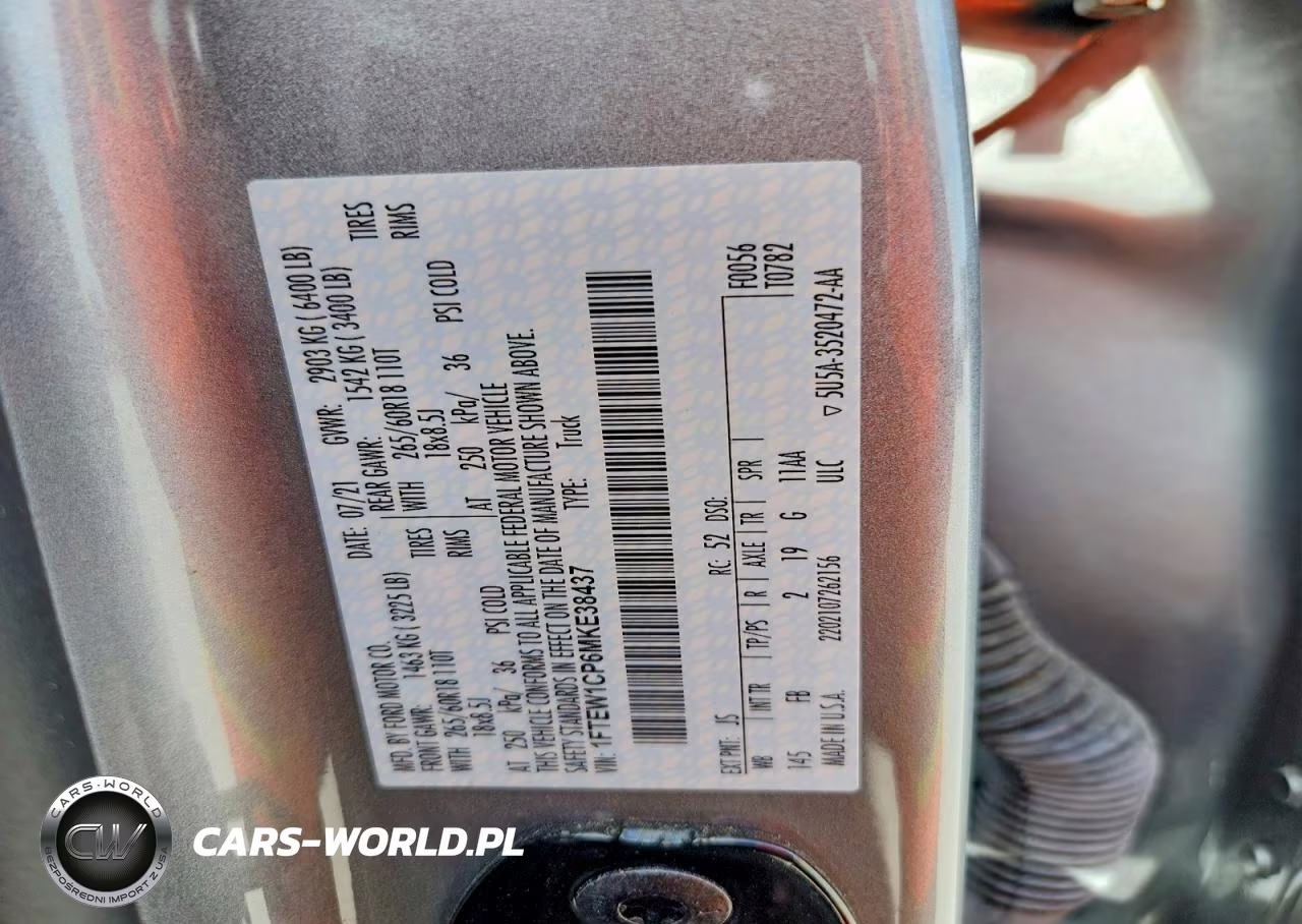 2021 Ford F150 Supercrew VIN:1FTEW1CP6MKE38437 - 12