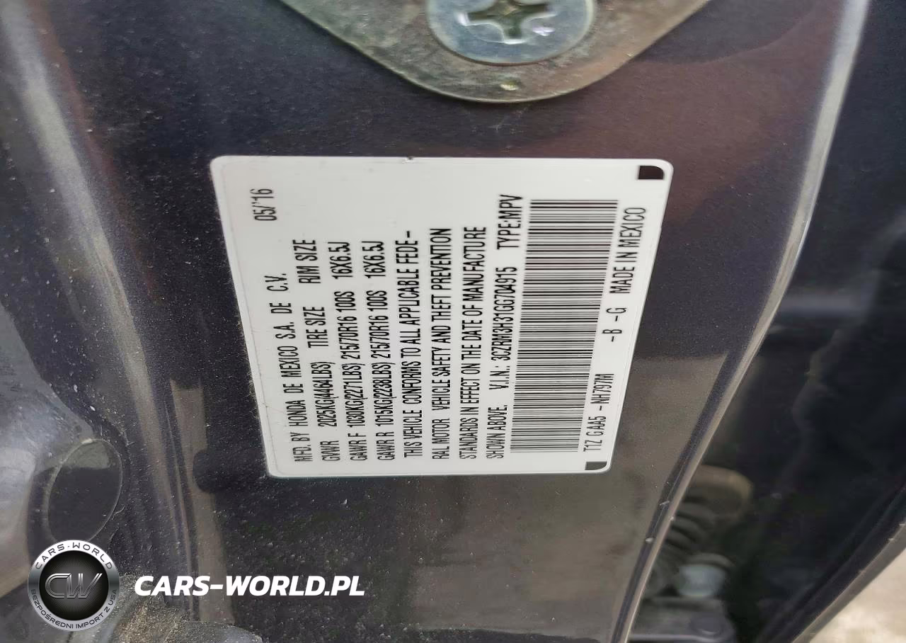 2016 Honda Cr-V Lx VIN:3CZRM3H31GG704915 - 13