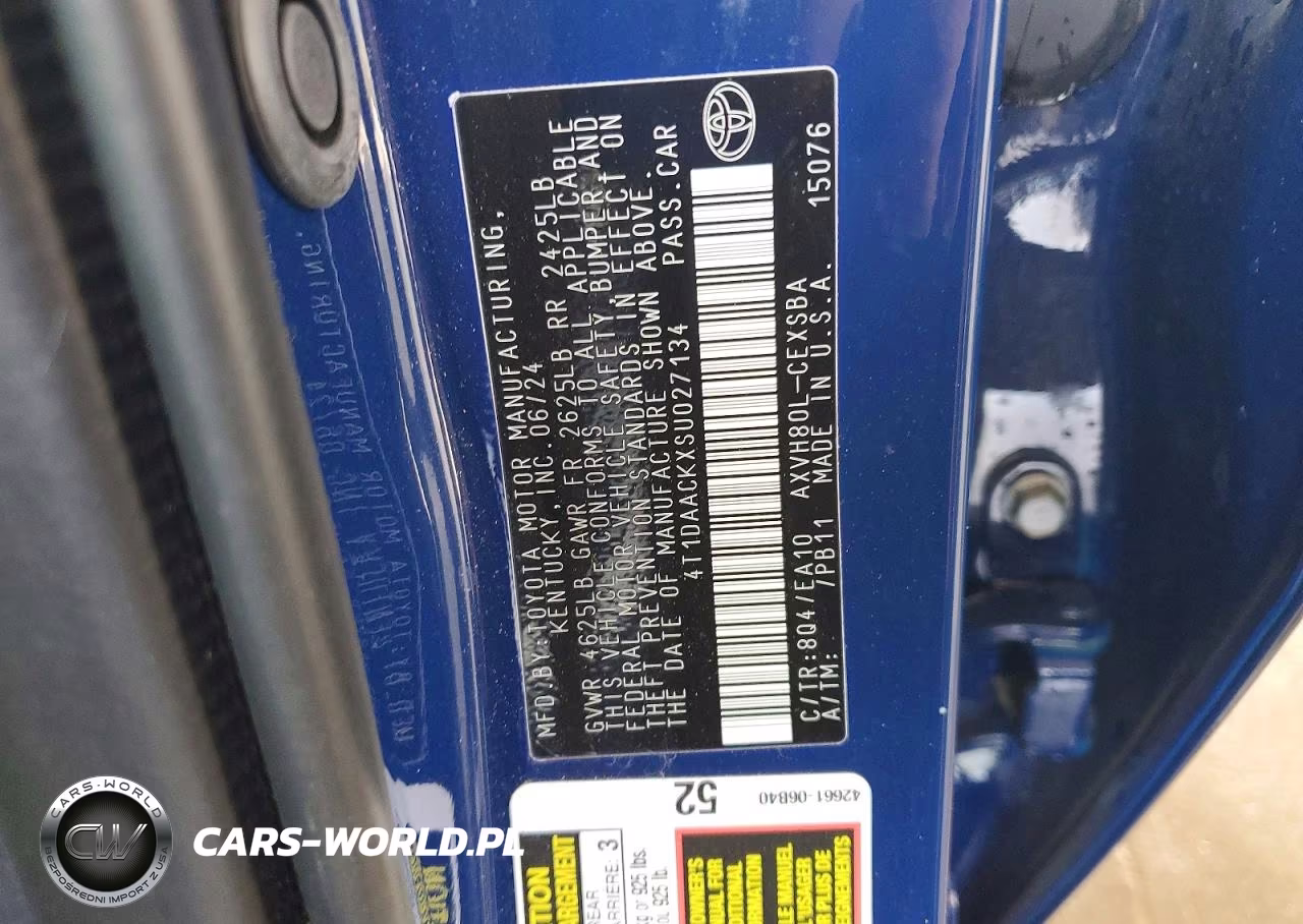 2025 Toyota Camry Se VIN:4T1DAACKXSU027134 - 12