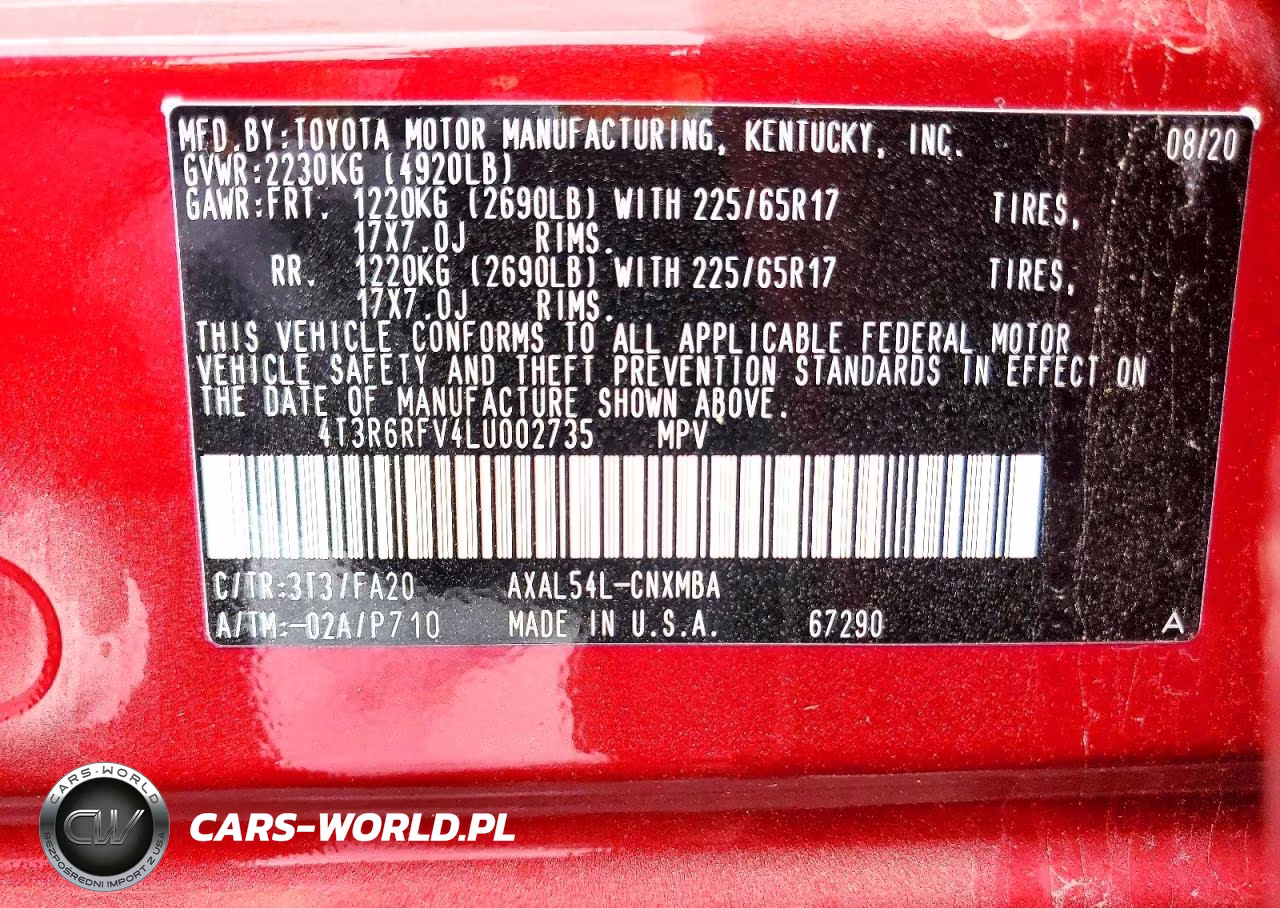 2020 Toyota Rav4 Hybrid Xle VIN:4T3R6RFV4LU002735 - 13