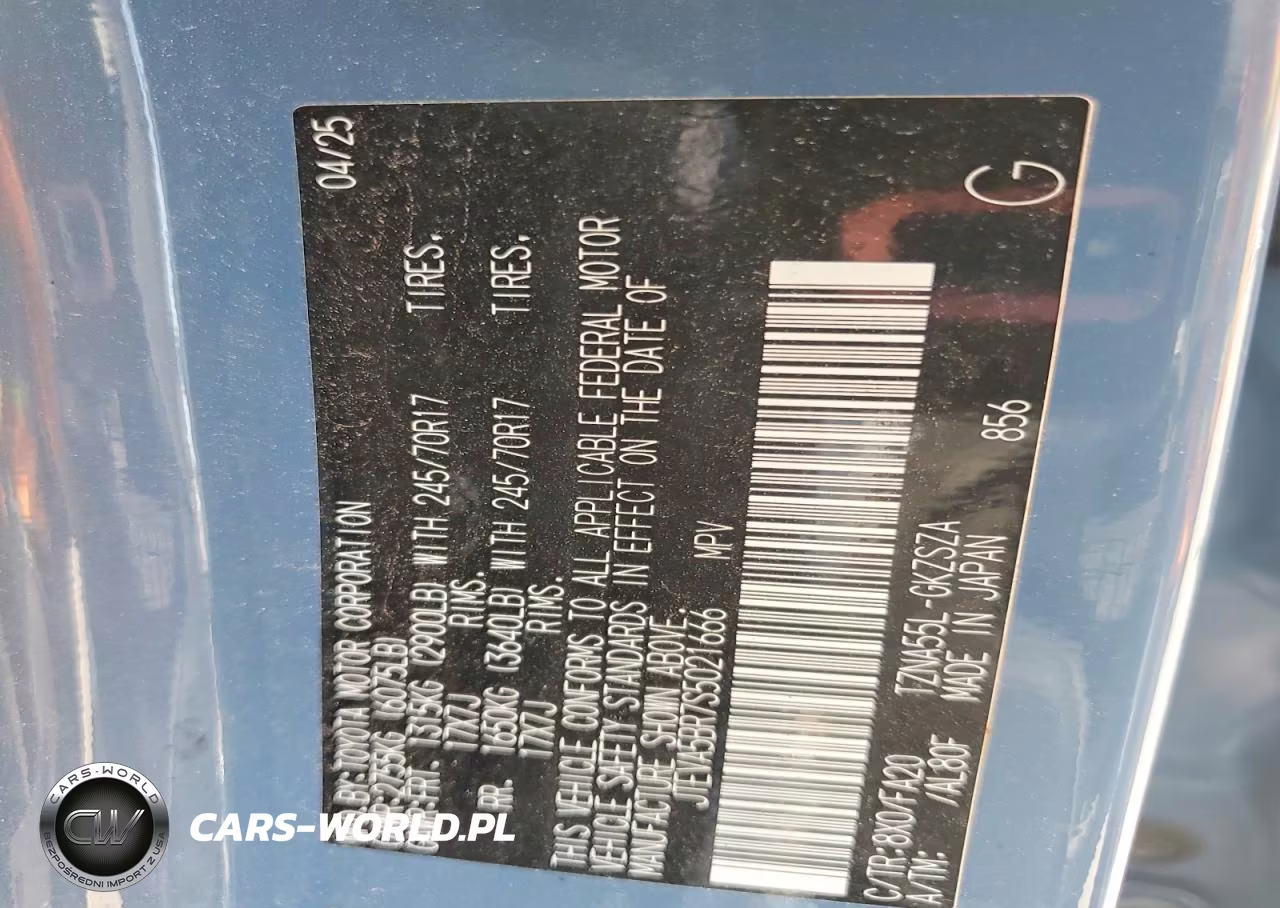 2025 Toyota 4Runner Sr5 VIN:JTEVA5BR7S5021666 - 14
