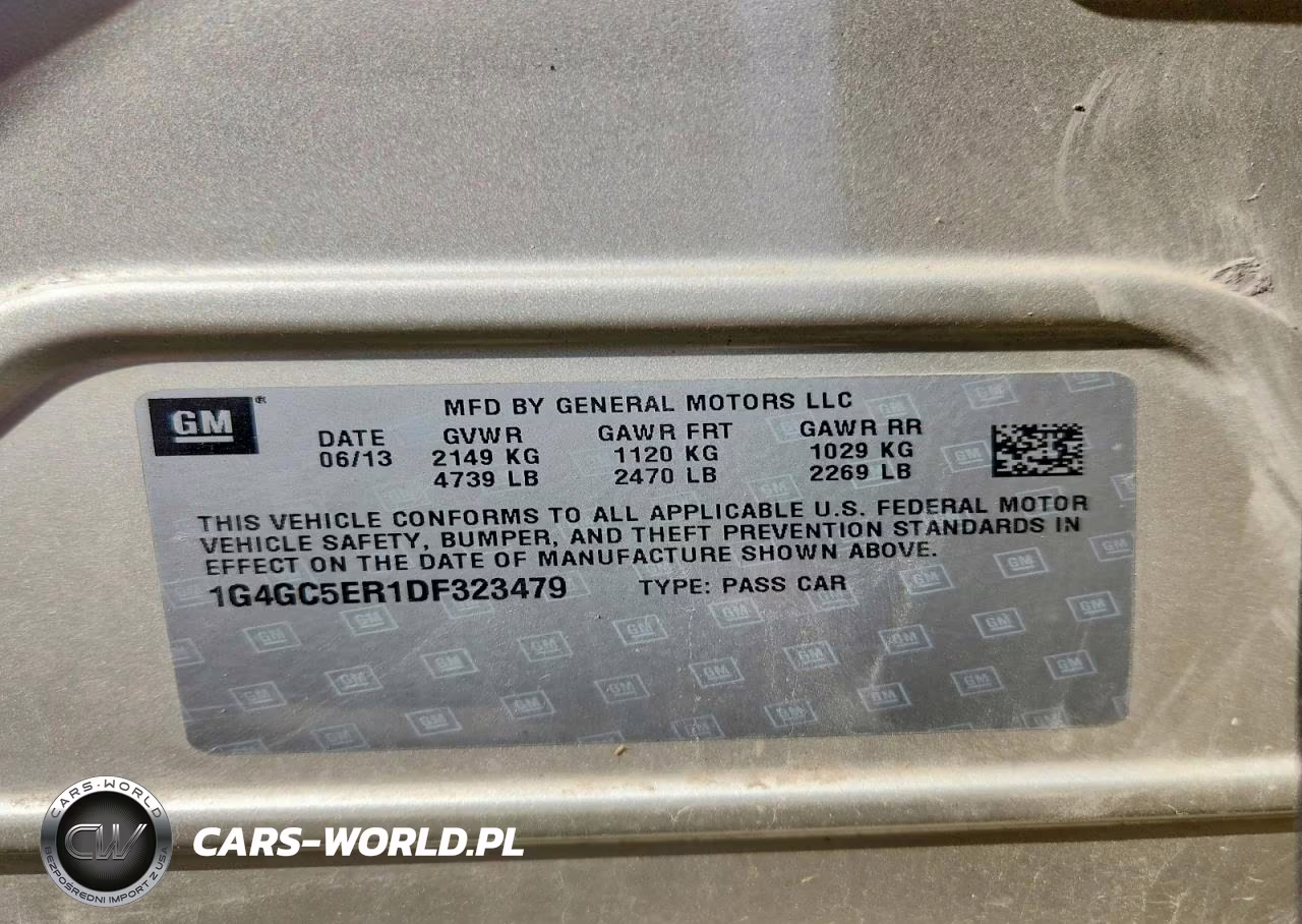 2013 Buick Lacrosse VIN:1G4GC5ER1DF323479 - 12