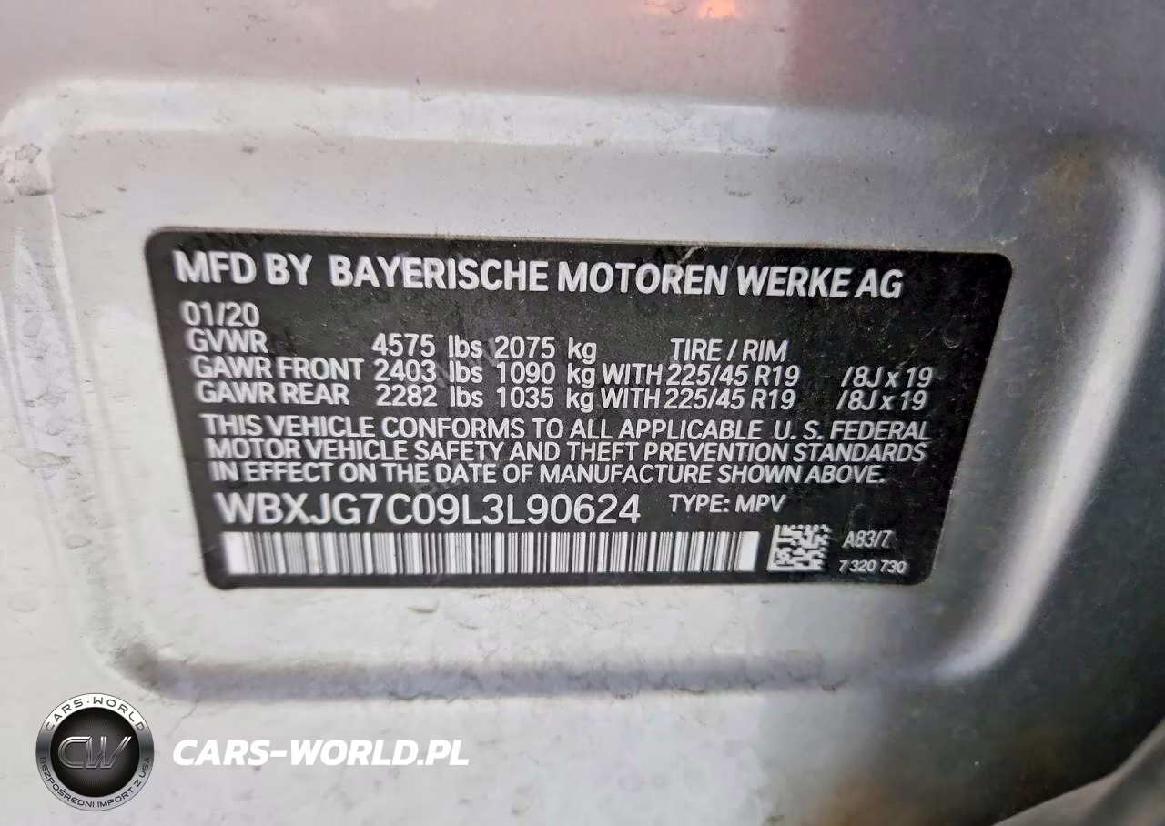 2020 BMW X1 Sdrive28I VIN:WBXJG7C09L3L90624 - 13