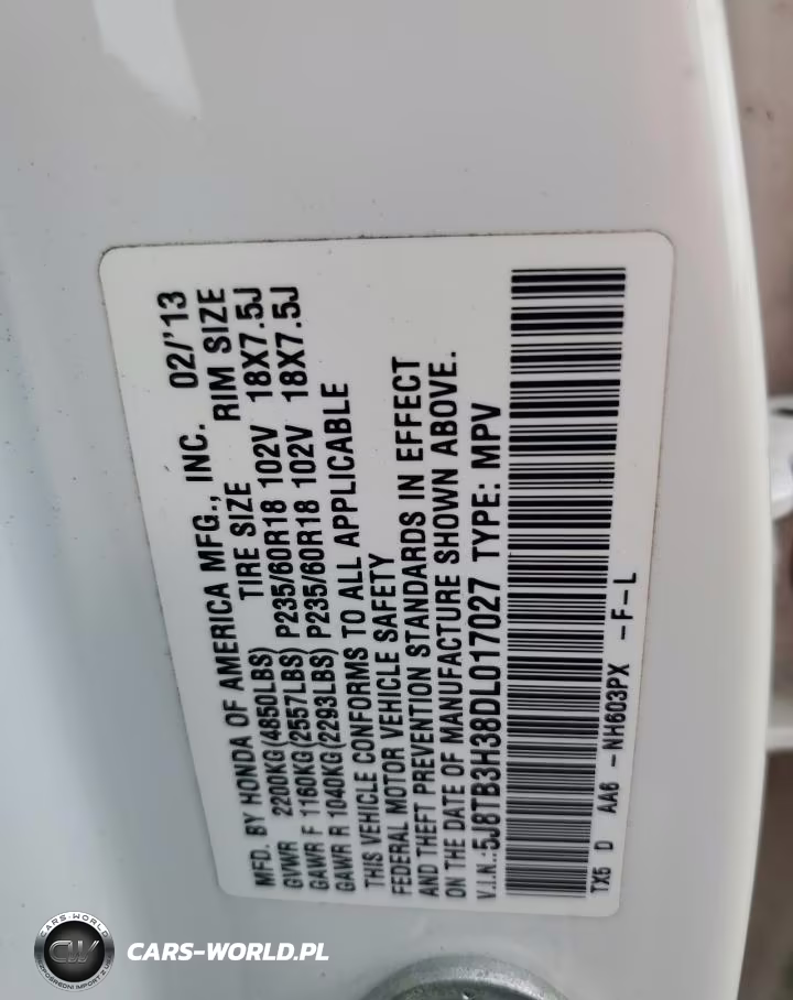 2013 Acura Rdx VIN:5J8TB3H38DL017027 - 14