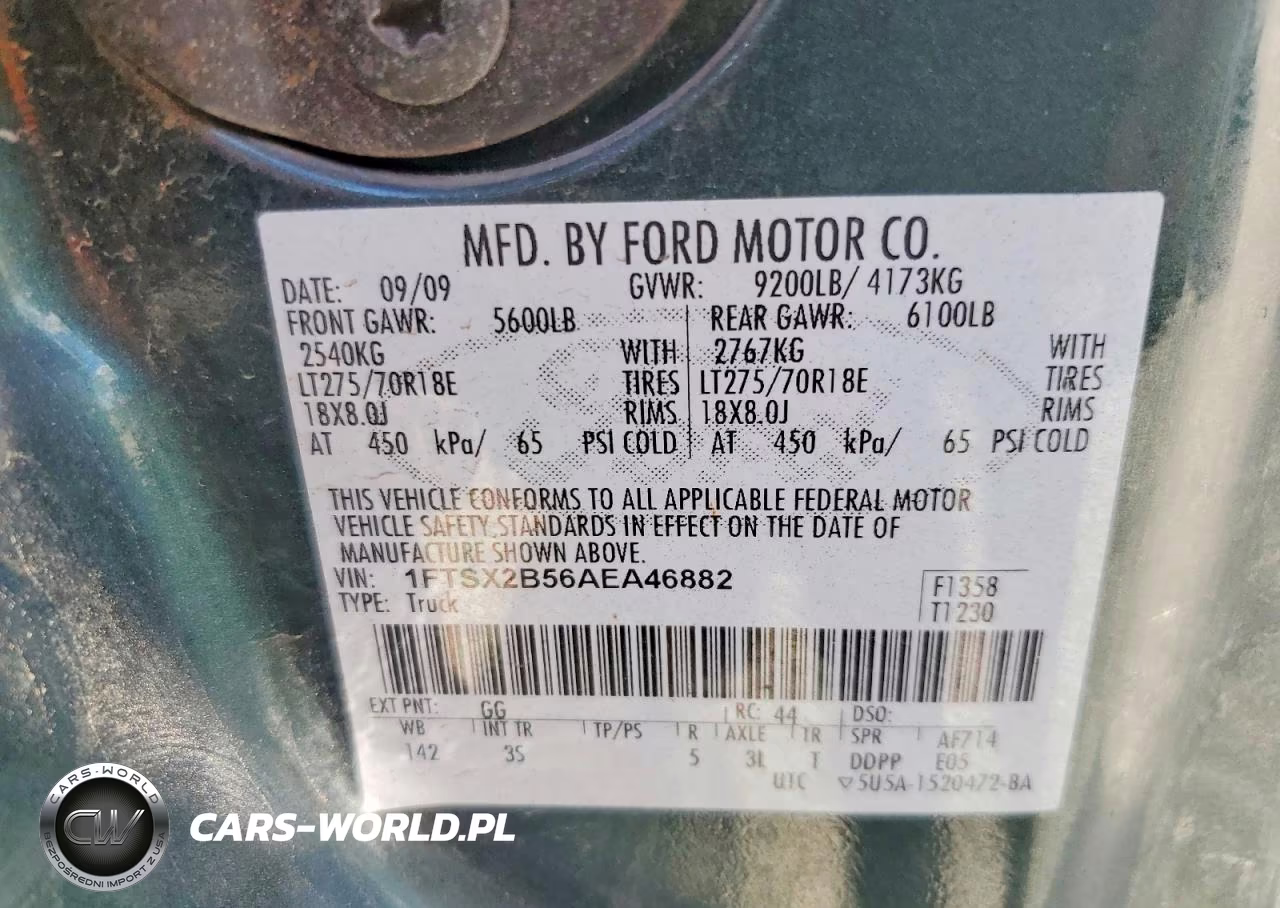 2010 Ford F250 Super Duty VIN:1FTSX2B56AEA46882 - 12