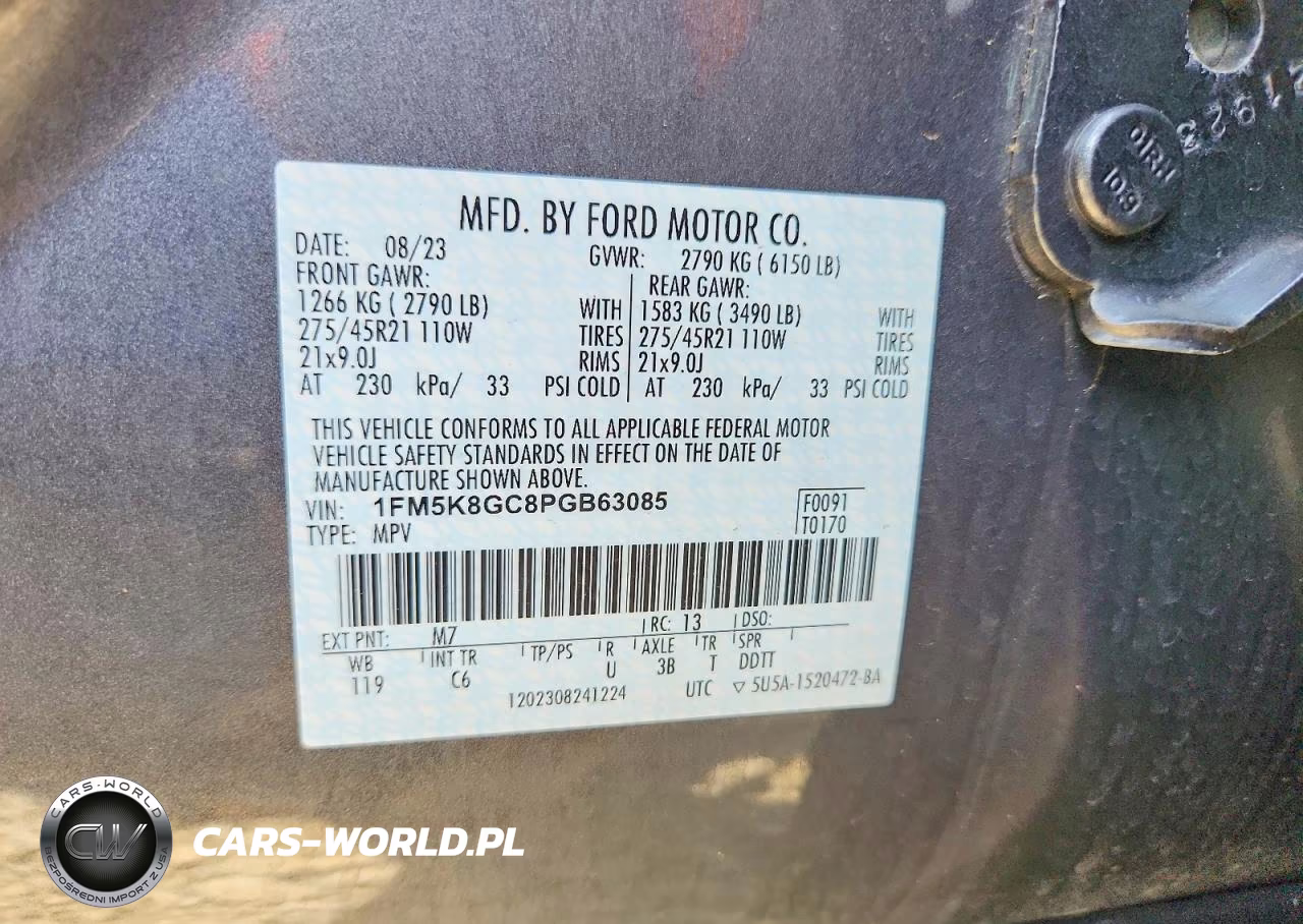 2023 Ford Exlplorer VIN:1FM5K8GC8PGB63085 - 12