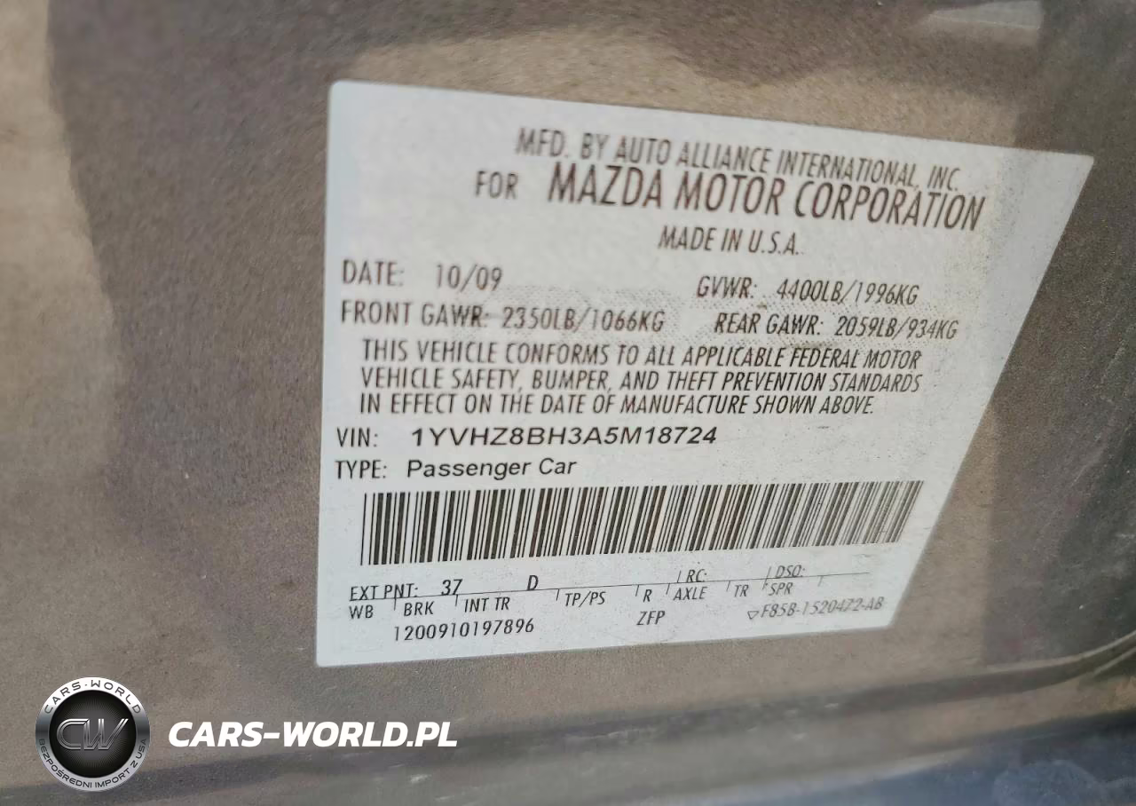 2010 Mazda 6 I VIN:1YVHZ8BH3A5M18724 - 12