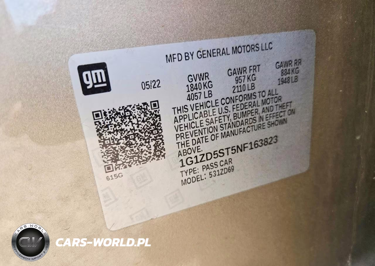 2022 Chevrolet Malibu Lt VIN:1G1ZD5ST5NF163823 - 13